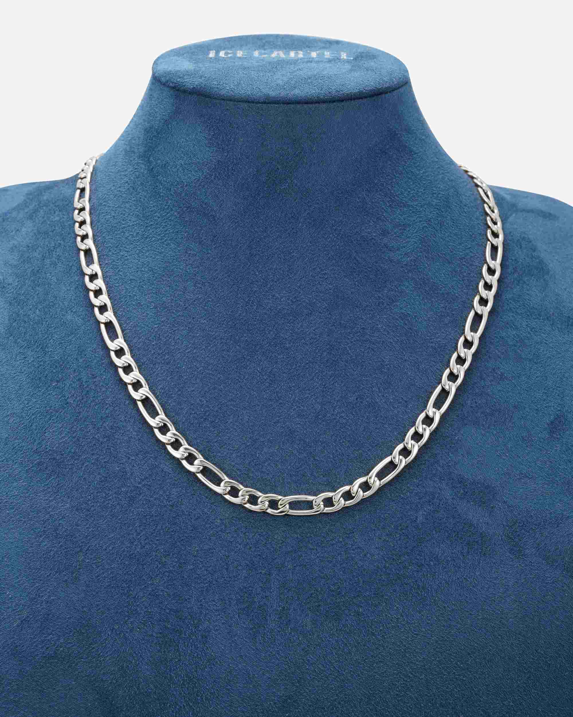 7MM Figaro Chain Silver - Image 3
