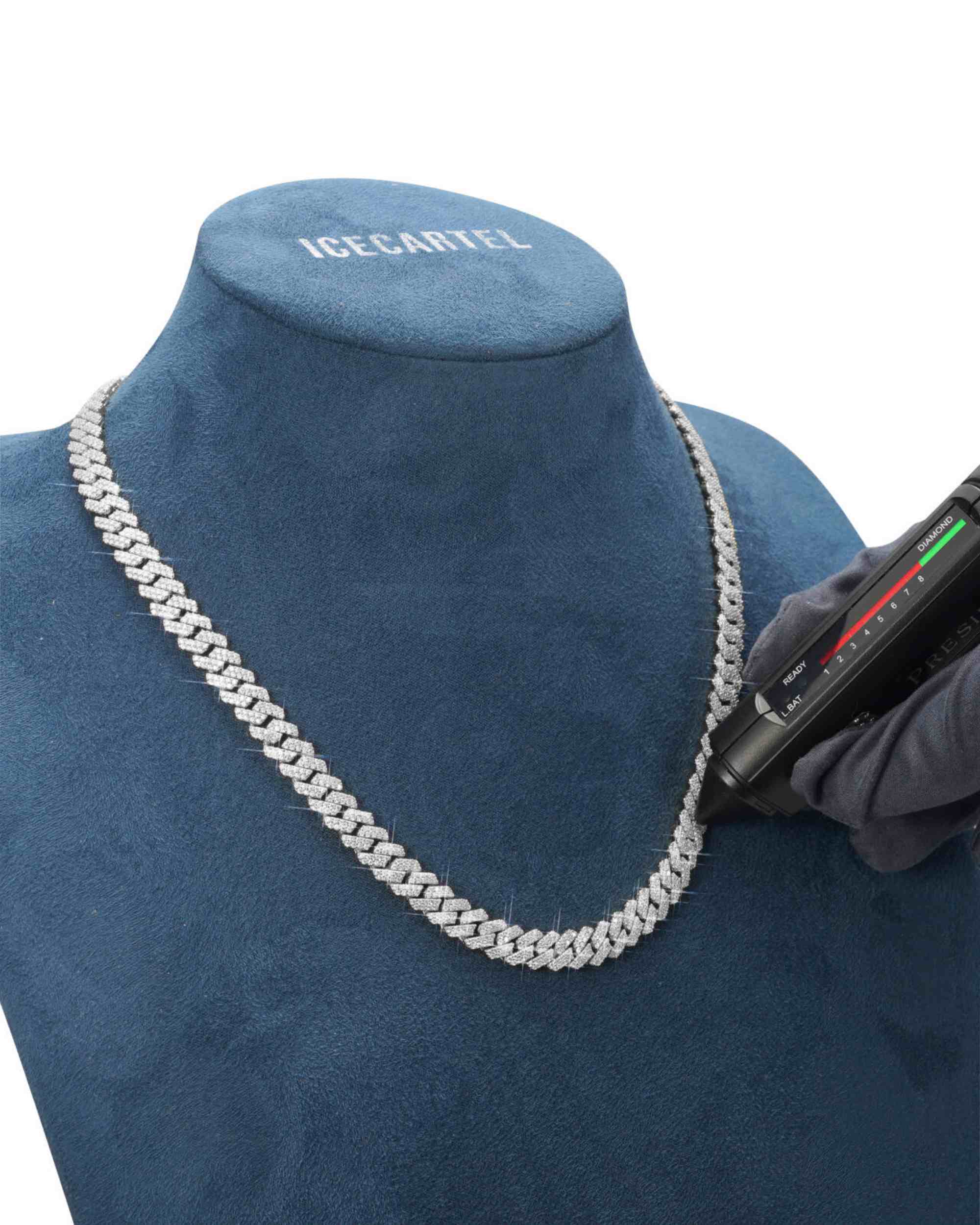 8MM Moissanite Prong Cuban Link Chain 14K Gold - Image 7