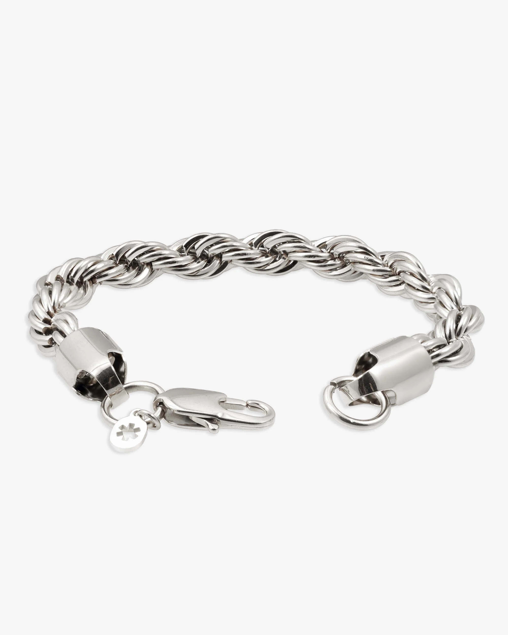 8MM Rope Bracelet Silver - Image 3
