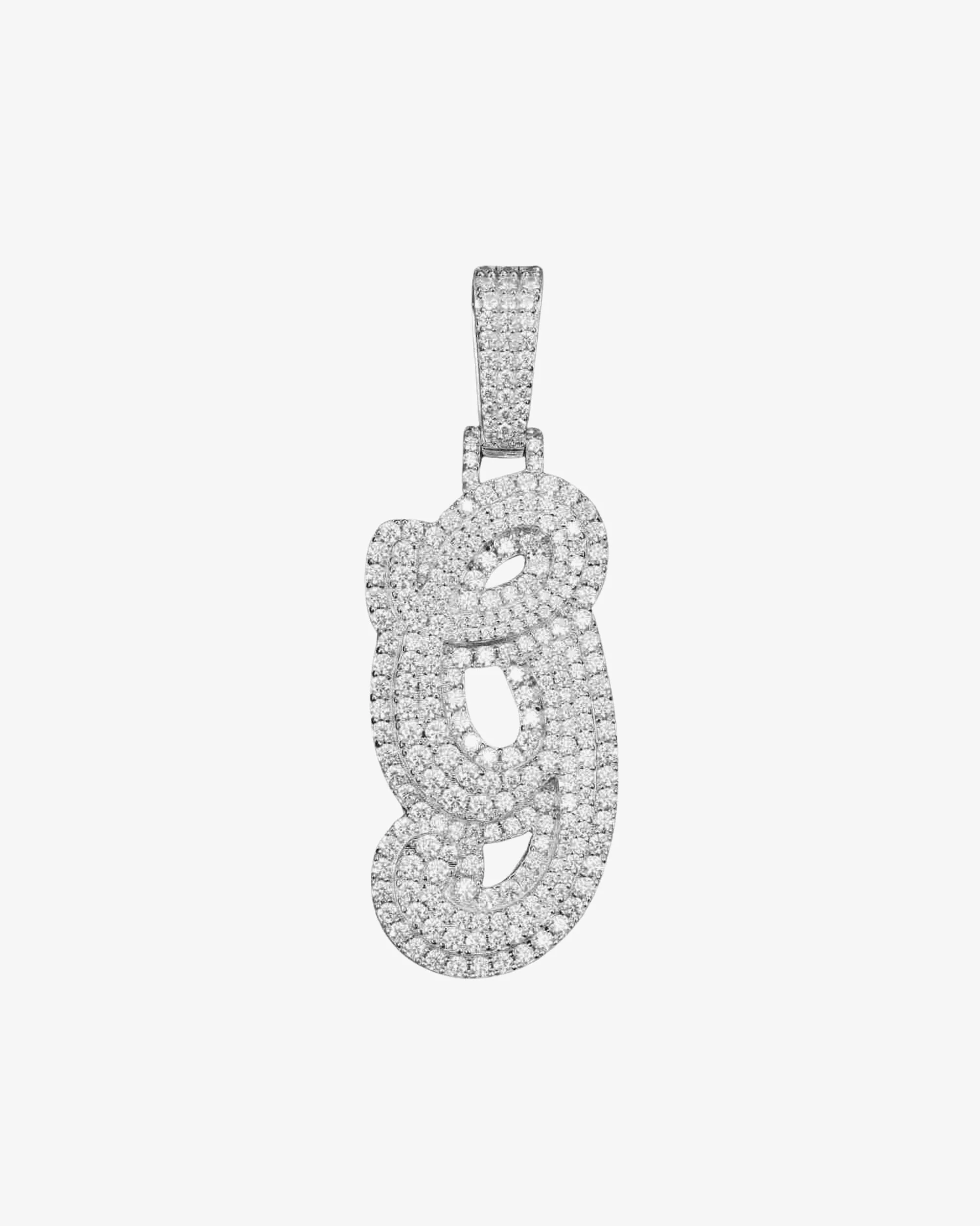 "9" Custom Moissanite Pendant 14K Gold