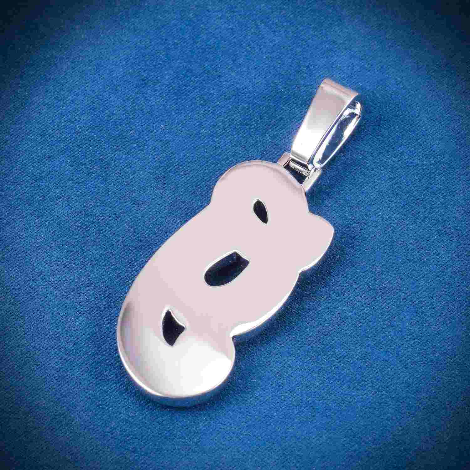 "9" Custom Moissanite Pendant 14K Gold - Image 3