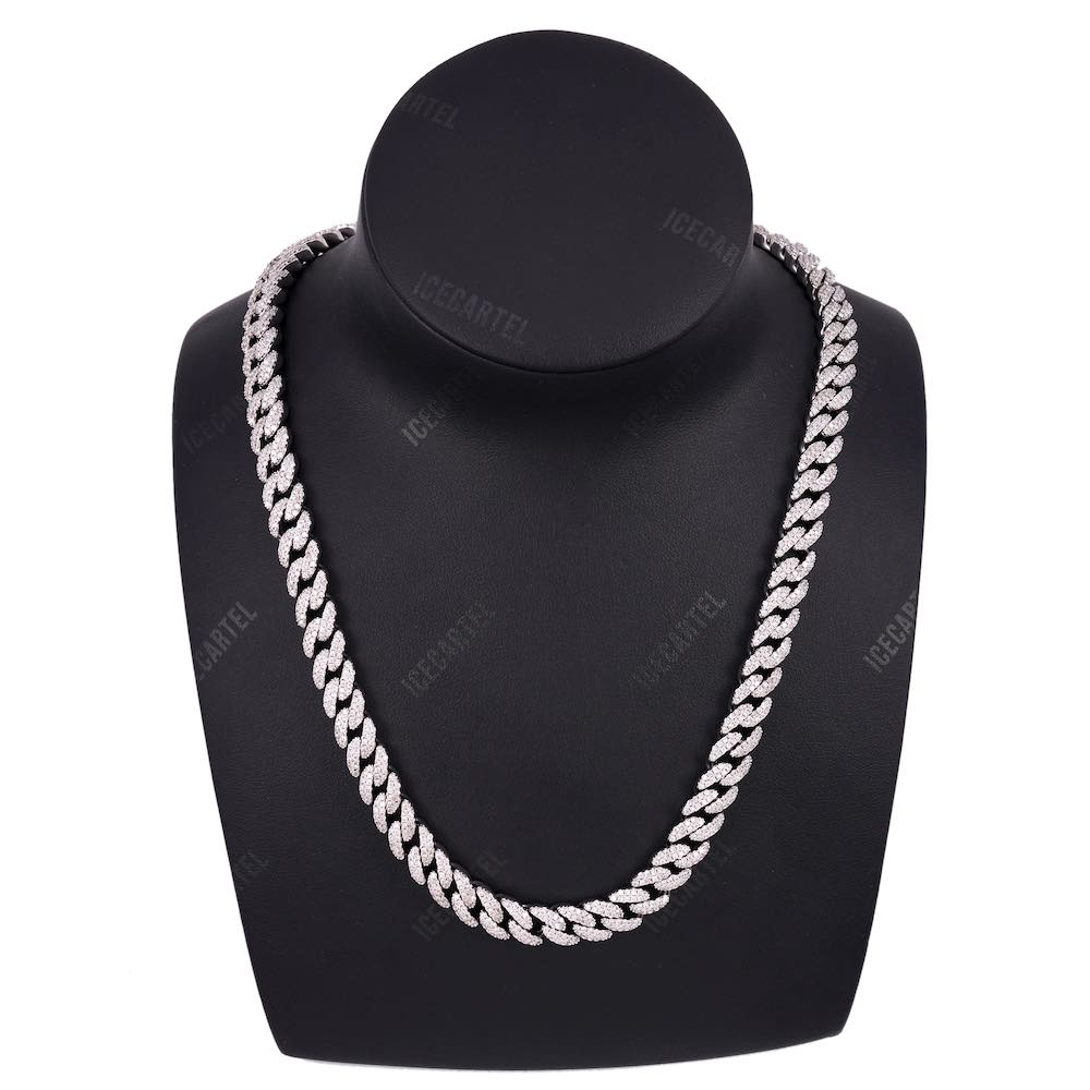 9MM Diamond Cuban Link Chain 14K Solid Gold - Image 2