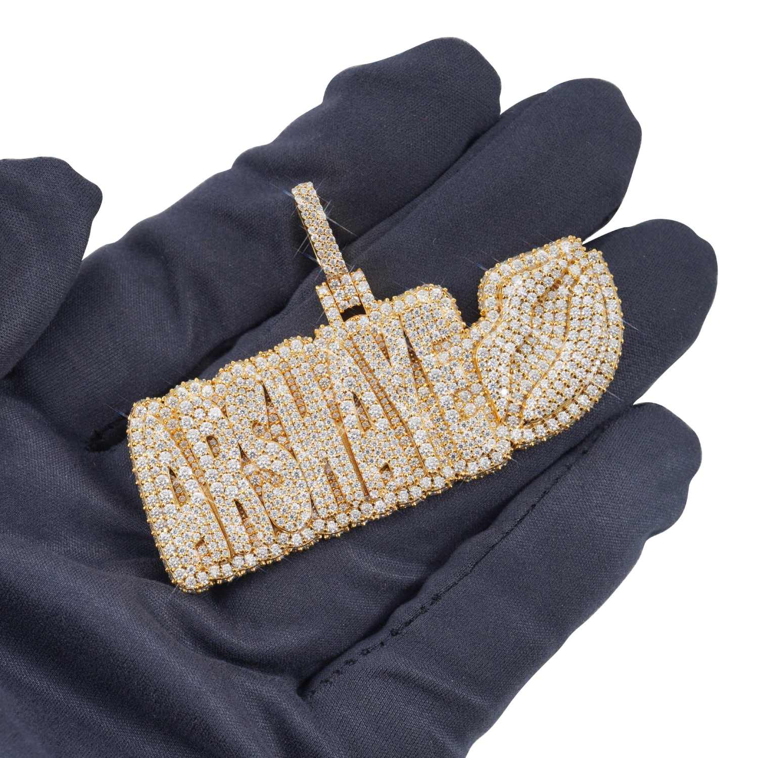 "ARSHAYE" Moissanite Custom Name Pendant 14K Gold - Image 4