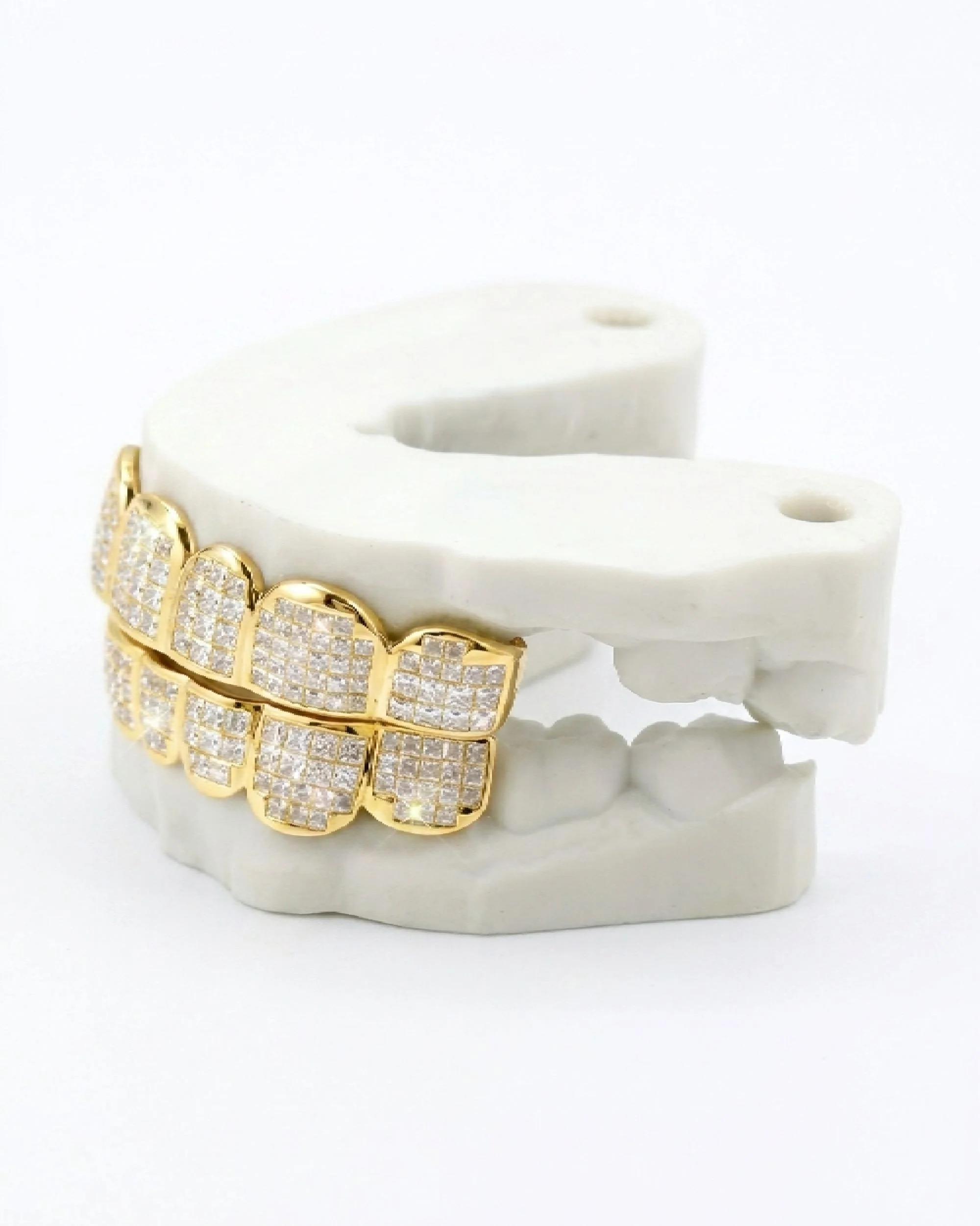 8 on 8 VVS Baguette Moissanite Diamond Grillz - Image 6