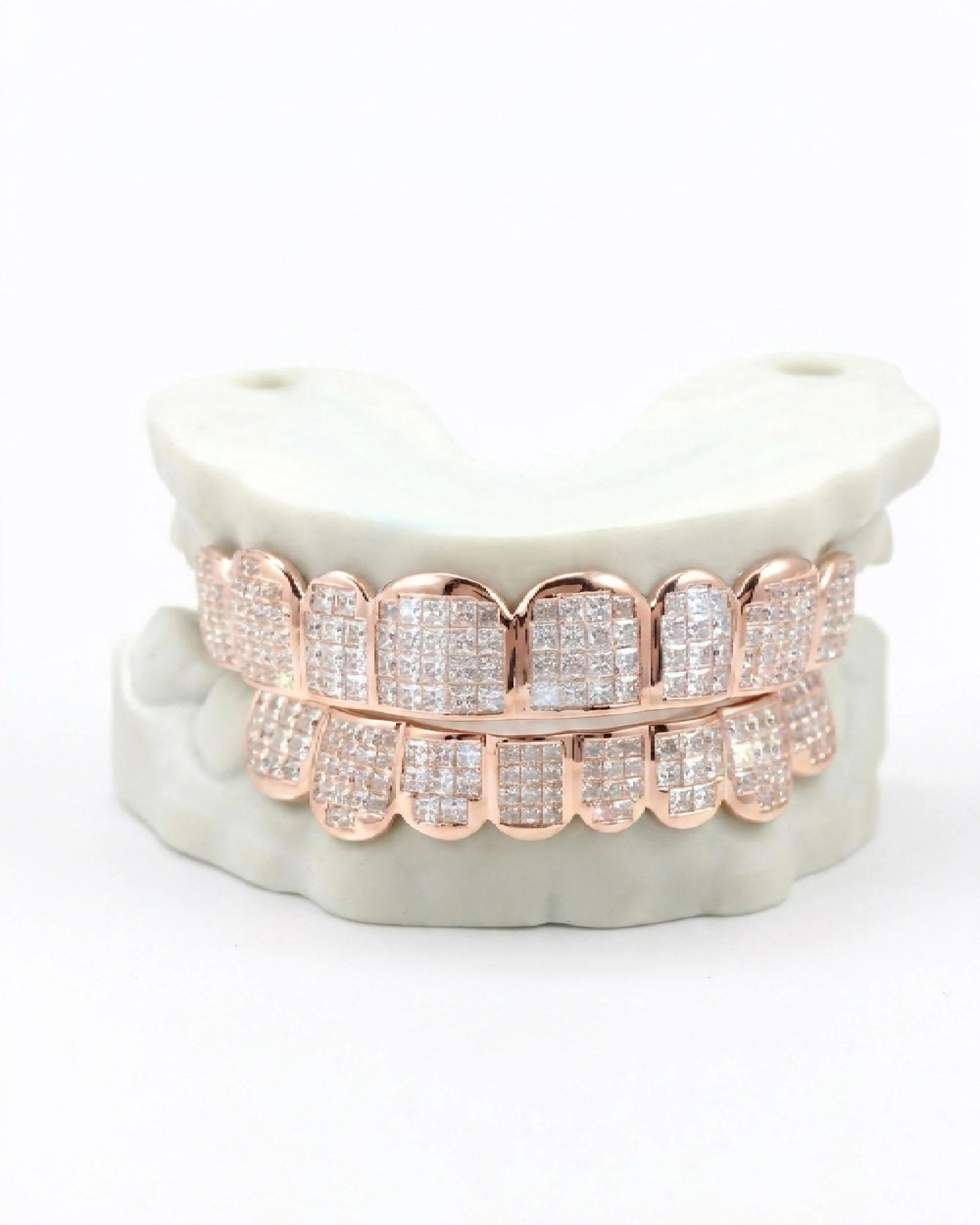 8 on 8 VVS Baguette Moissanite Diamond Grillz - Image 8
