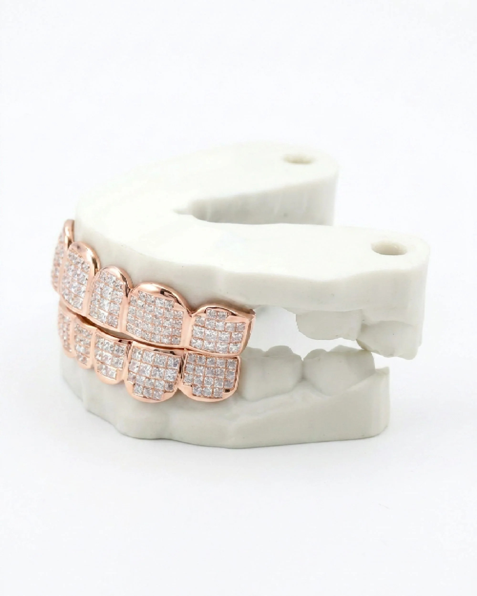 8 on 8 VVS Baguette Moissanite Diamond Grillz - Image 9