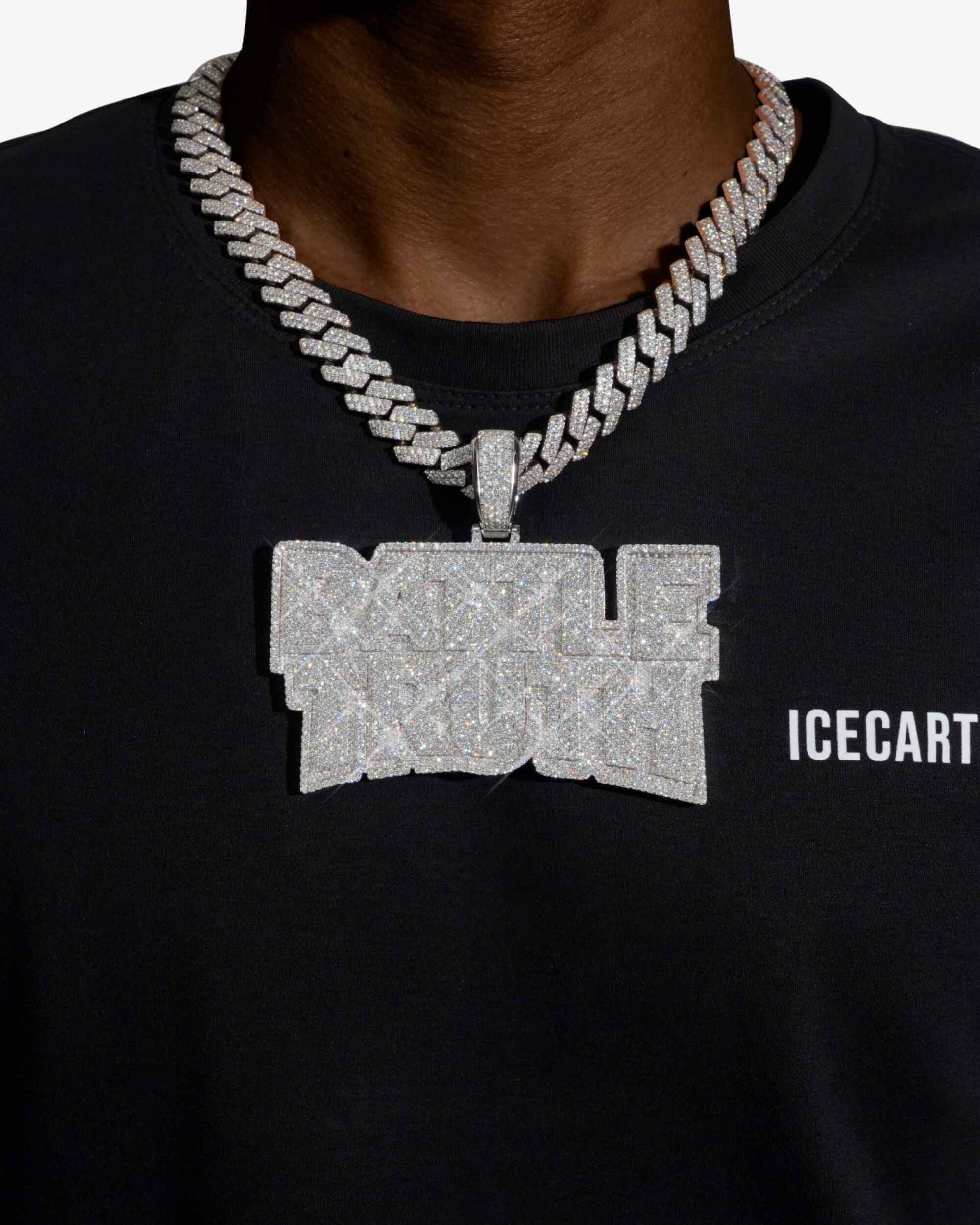 "BATTLE TRUTH" Moissanite Custom Name Pendant - Image 2