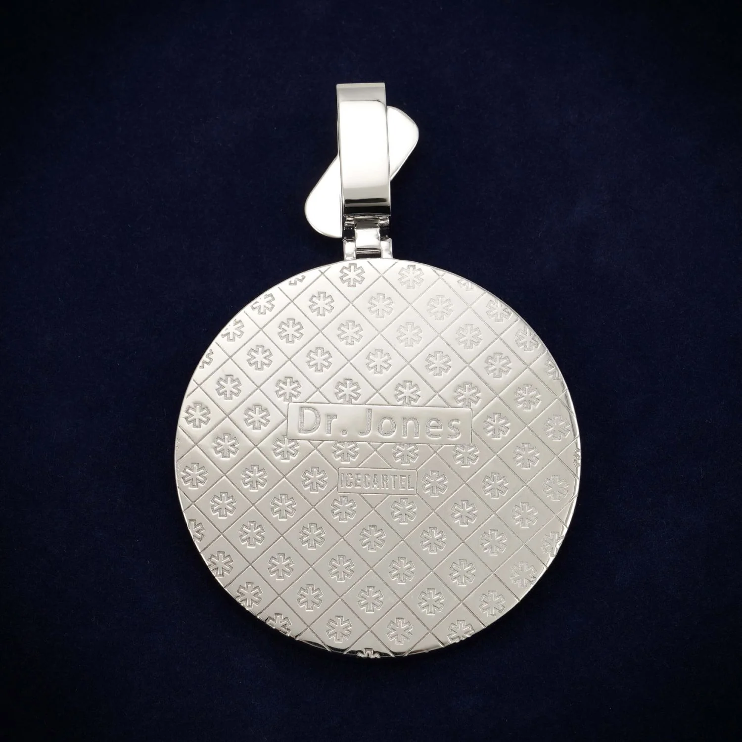 "BIG PHARMA" Custom Circle Pendant 14K Gold - Image 3