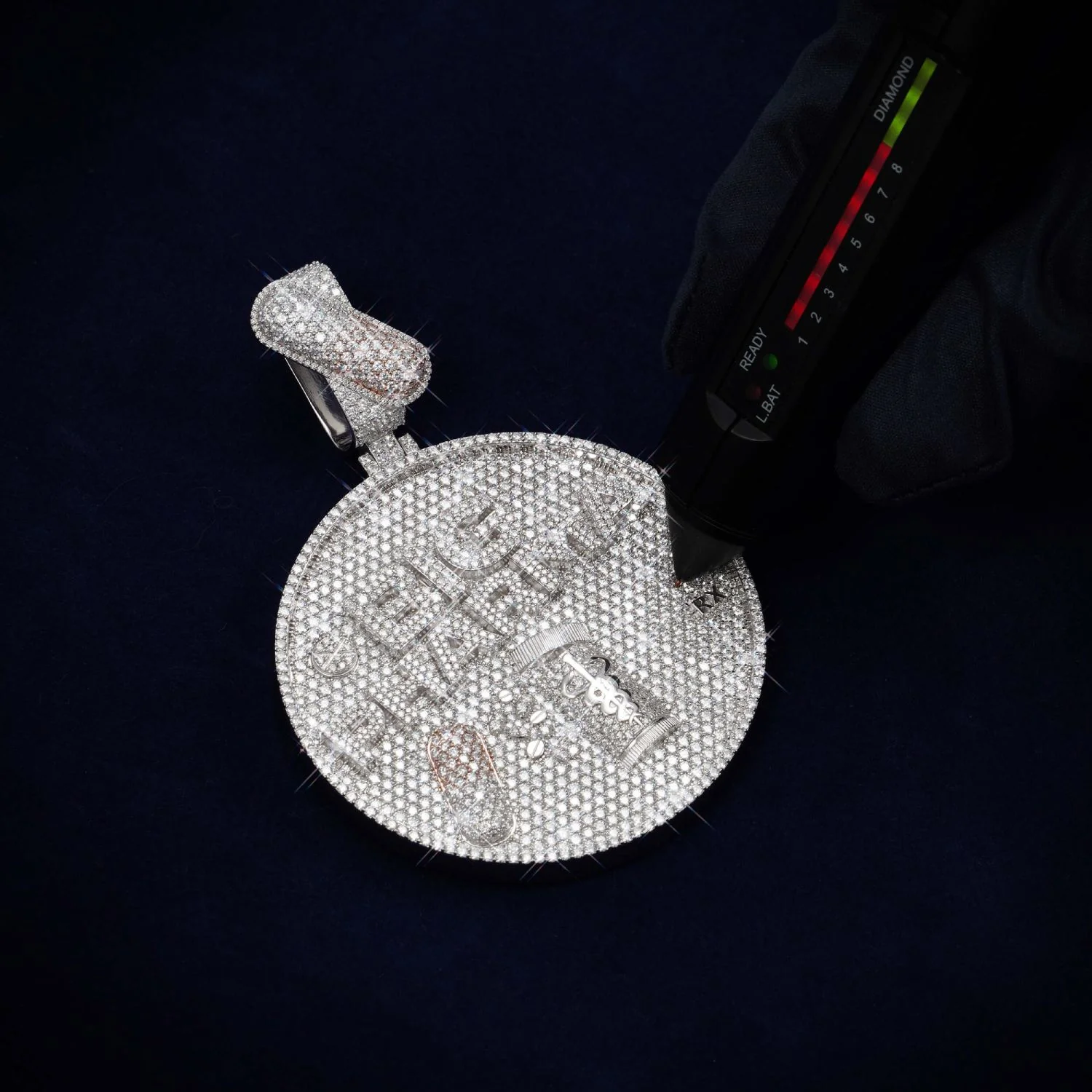 "BIG PHARMA" Custom Circle Pendant 14K Gold - Image 4