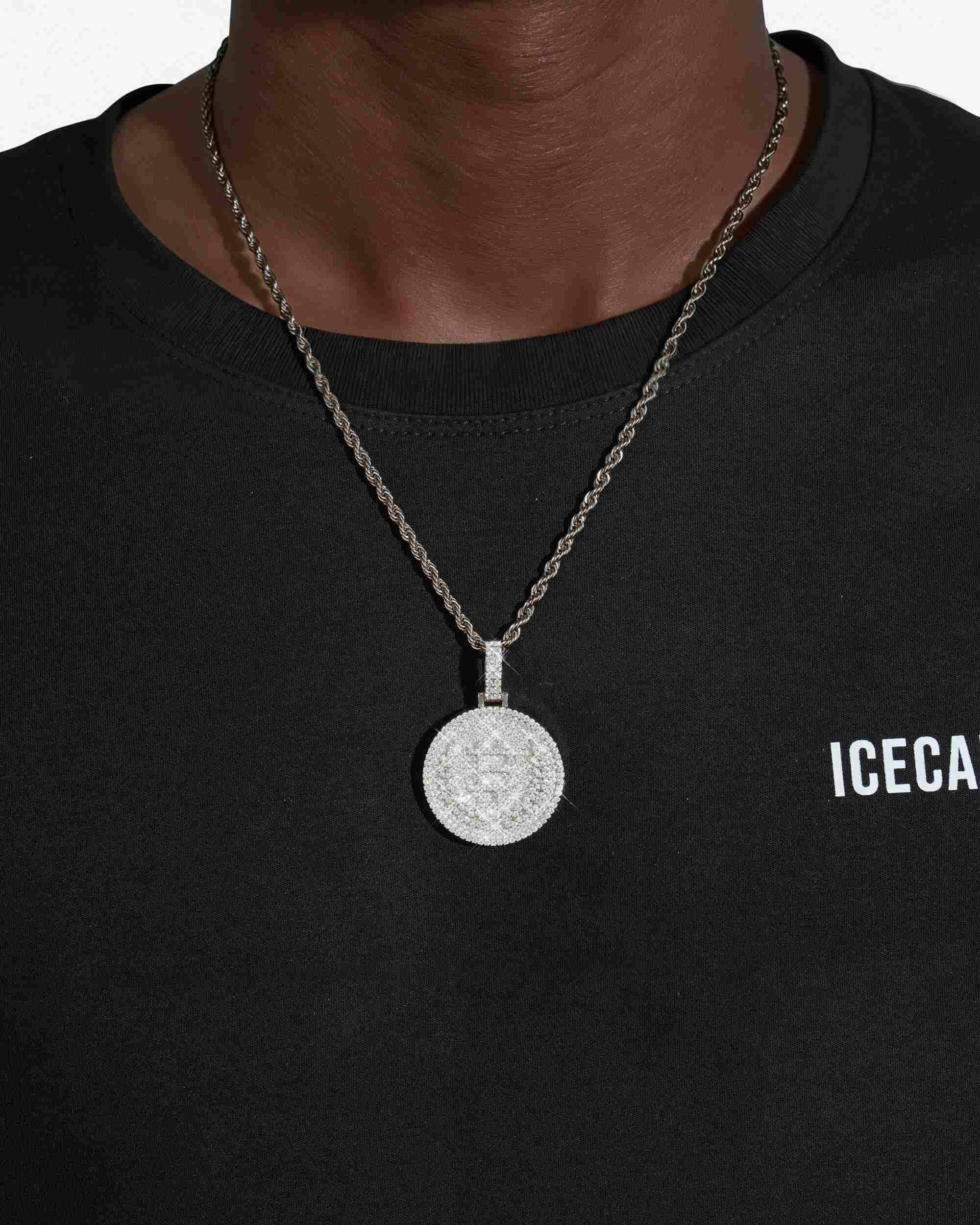 "BITCOIN" Custom Circle Pendant 14K Gold - Image 3