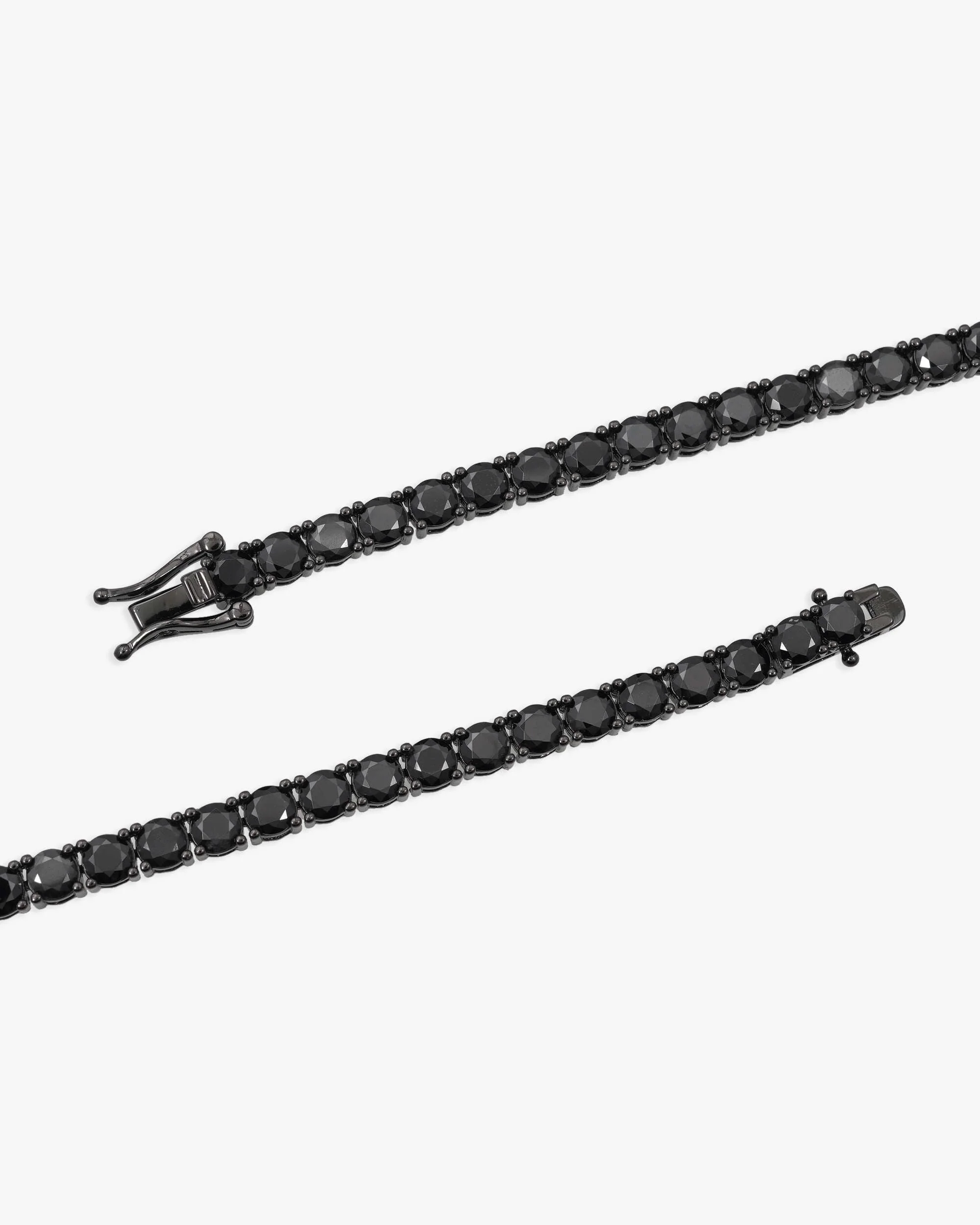 Black Moissanite Tennis Chain 14K Black Gold (ALL SIZES) - Image 15