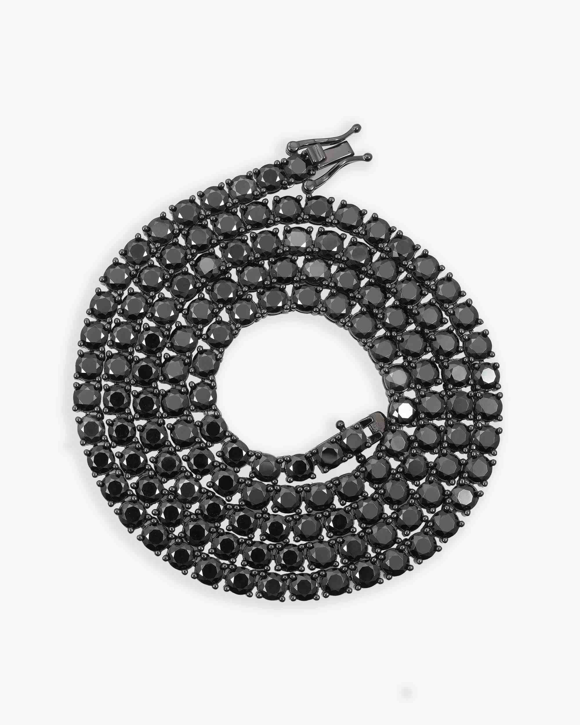 Black Moissanite Tennis Chain 14K Black Gold (ALL SIZES) - Image 16