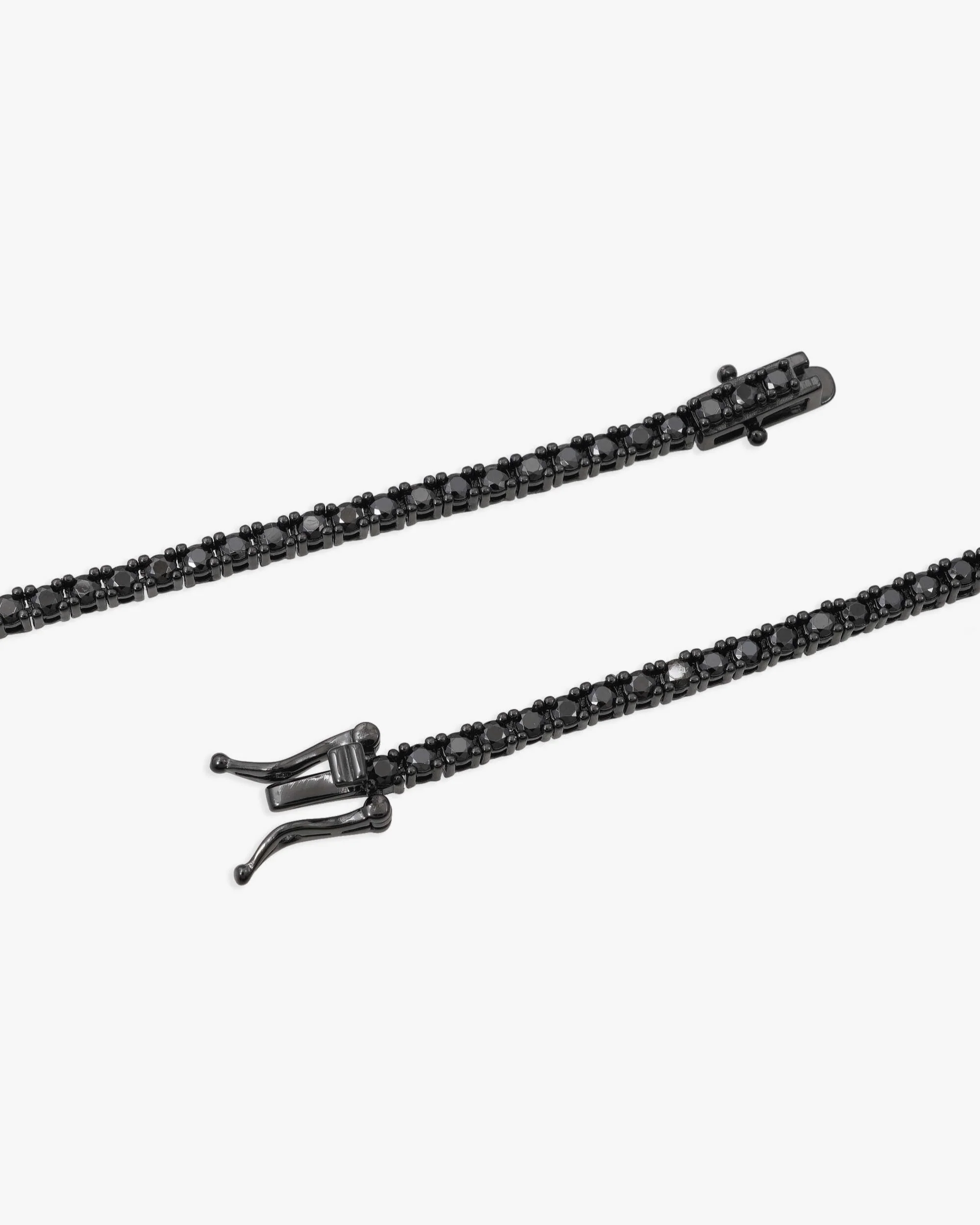 Black Moissanite Tennis Chain 14K Black Gold (ALL SIZES) - Image 6