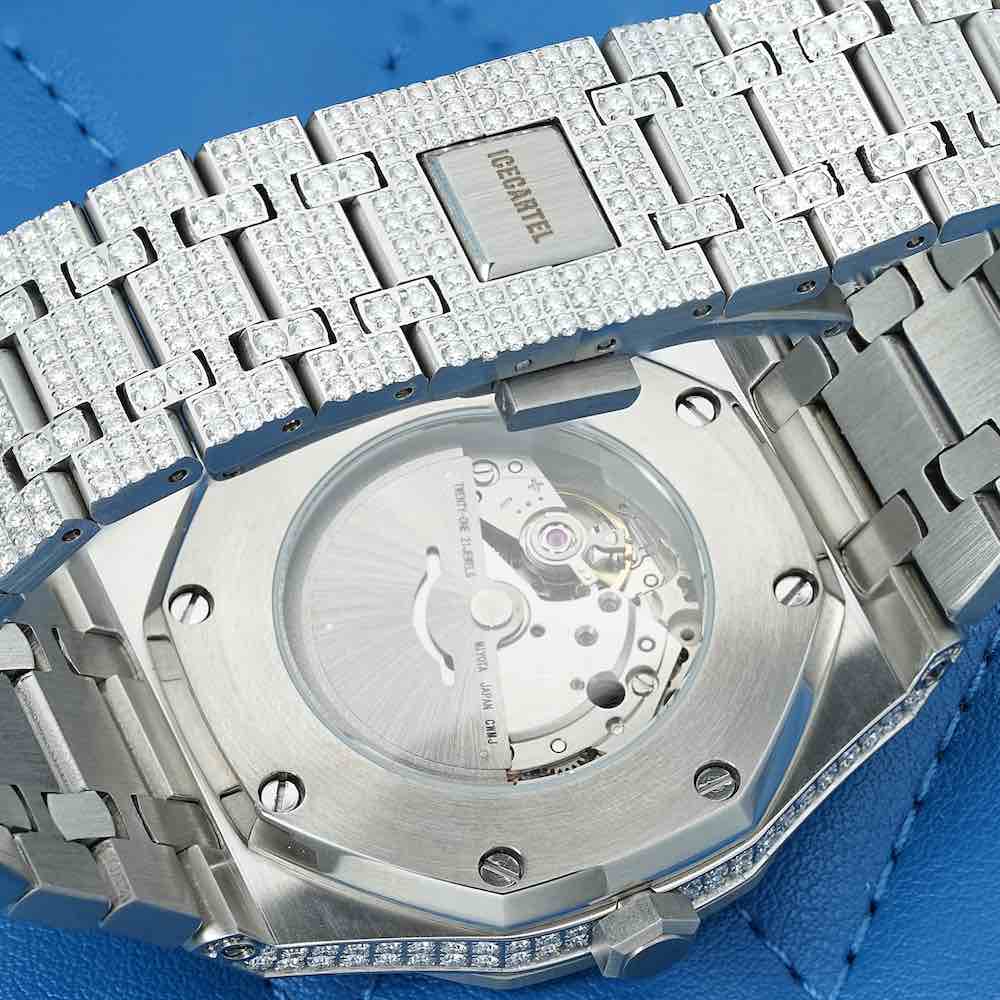 44MM Bust Down Moissanite Watch | 14K Rose Gold - Image 4