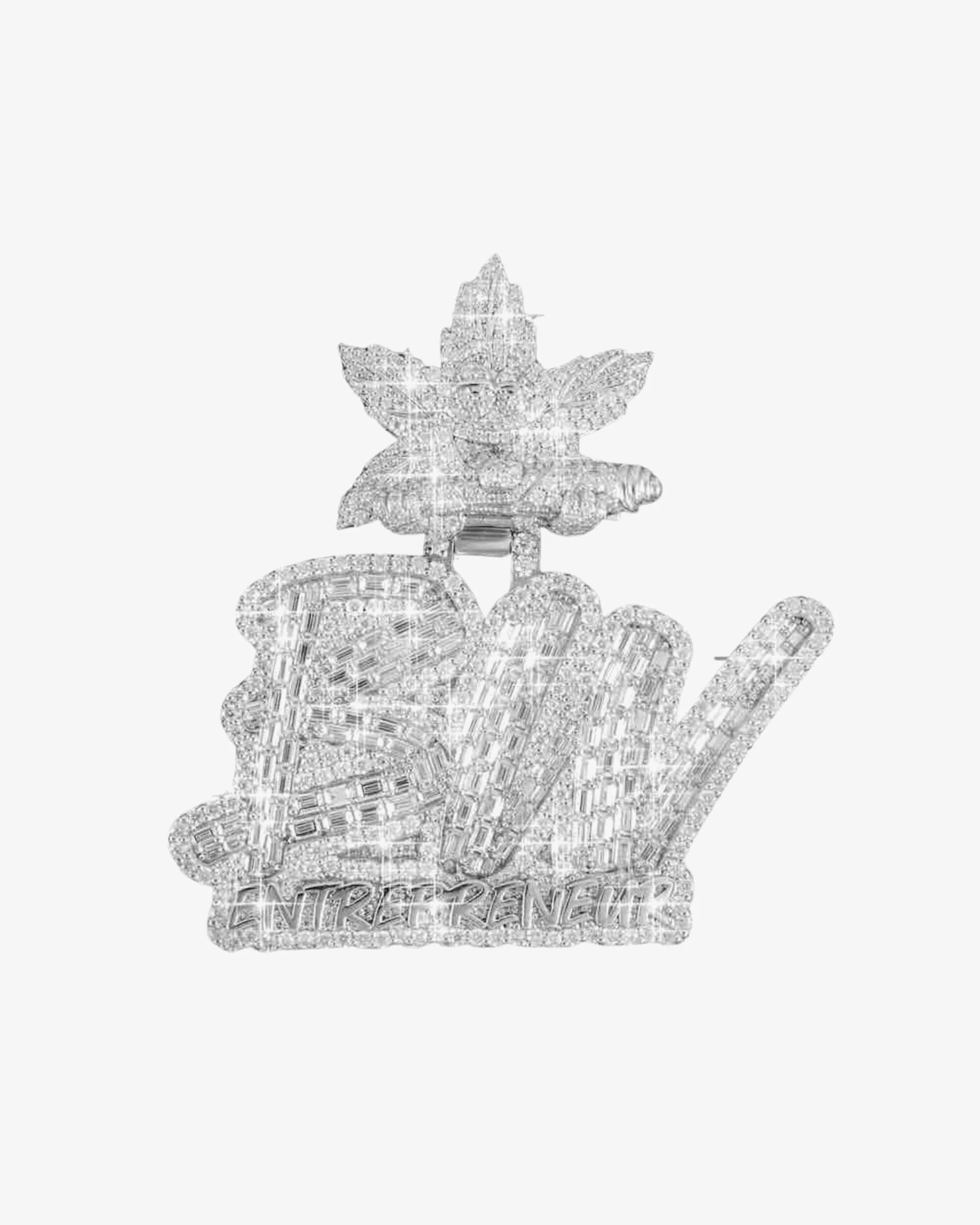 "BW" Custom Pendant 14K White Gold