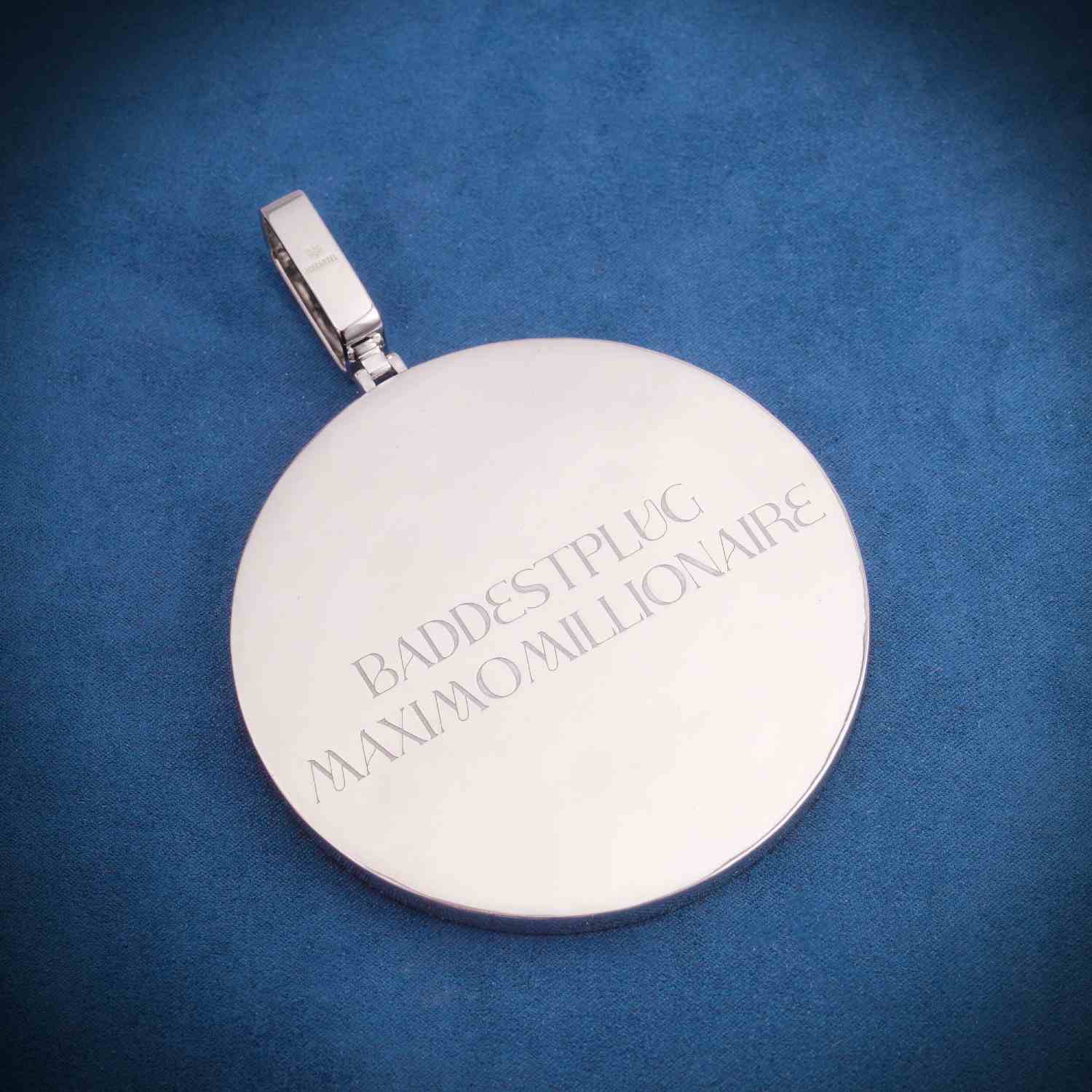 "CASH KING ROYAL" Custom Moissanite Name Pendant 14k Gold - Image 3
