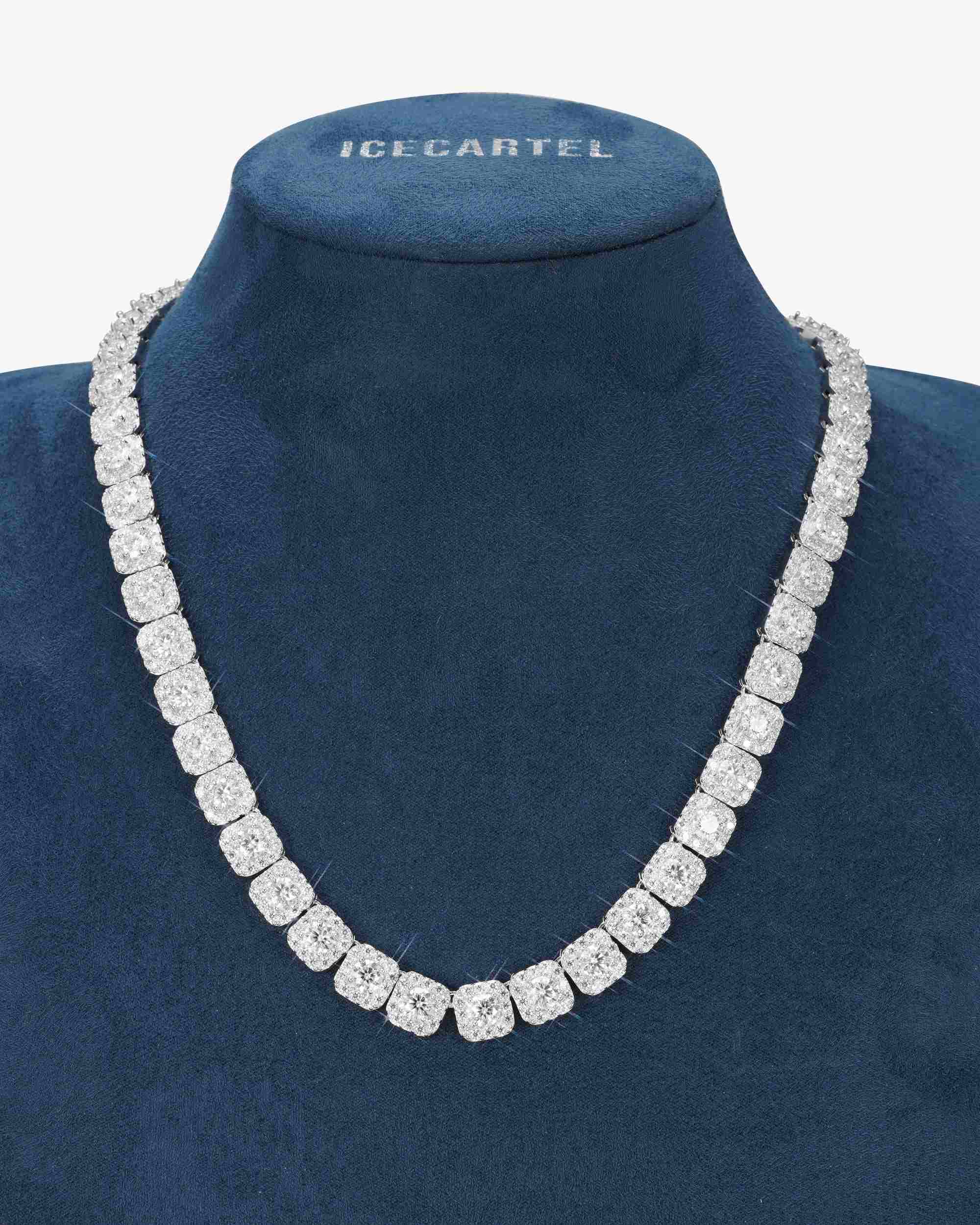 10MM Moissanite Clustered Tennis Chain 14K Gold - Image 3