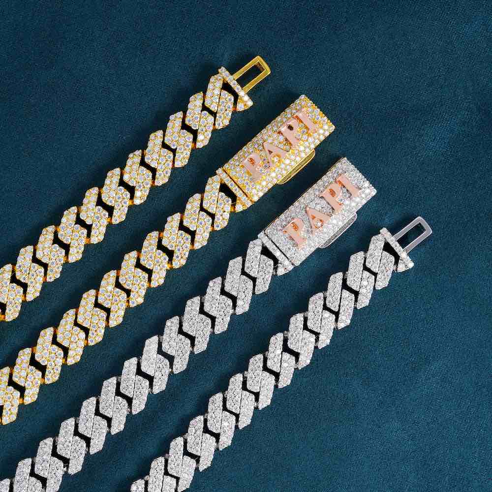 CUSTOM CLASP 2-Row 10MM Moissanite Cuban Link Chain 14K Gold - Image 8