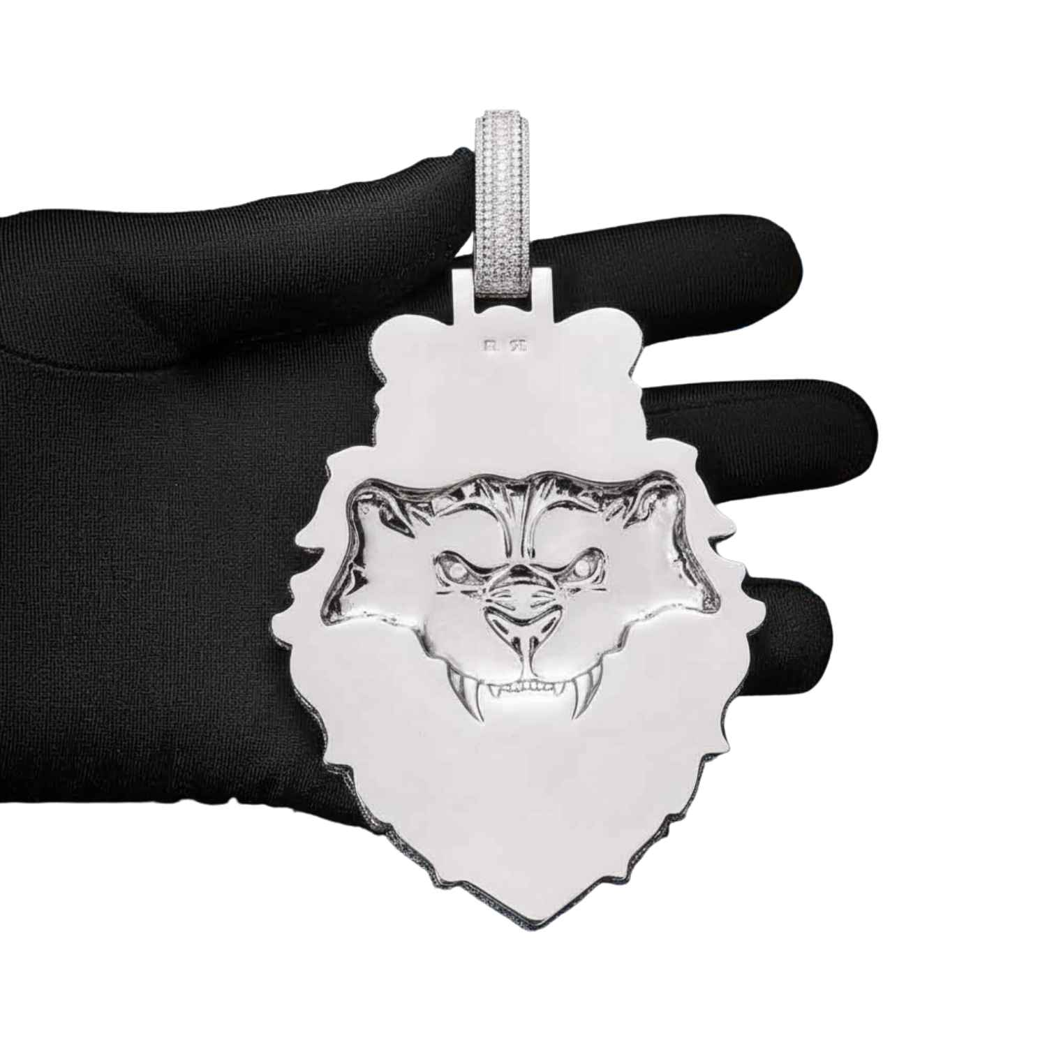 Custom Lion Head Pendant 14K Gold - Image 2