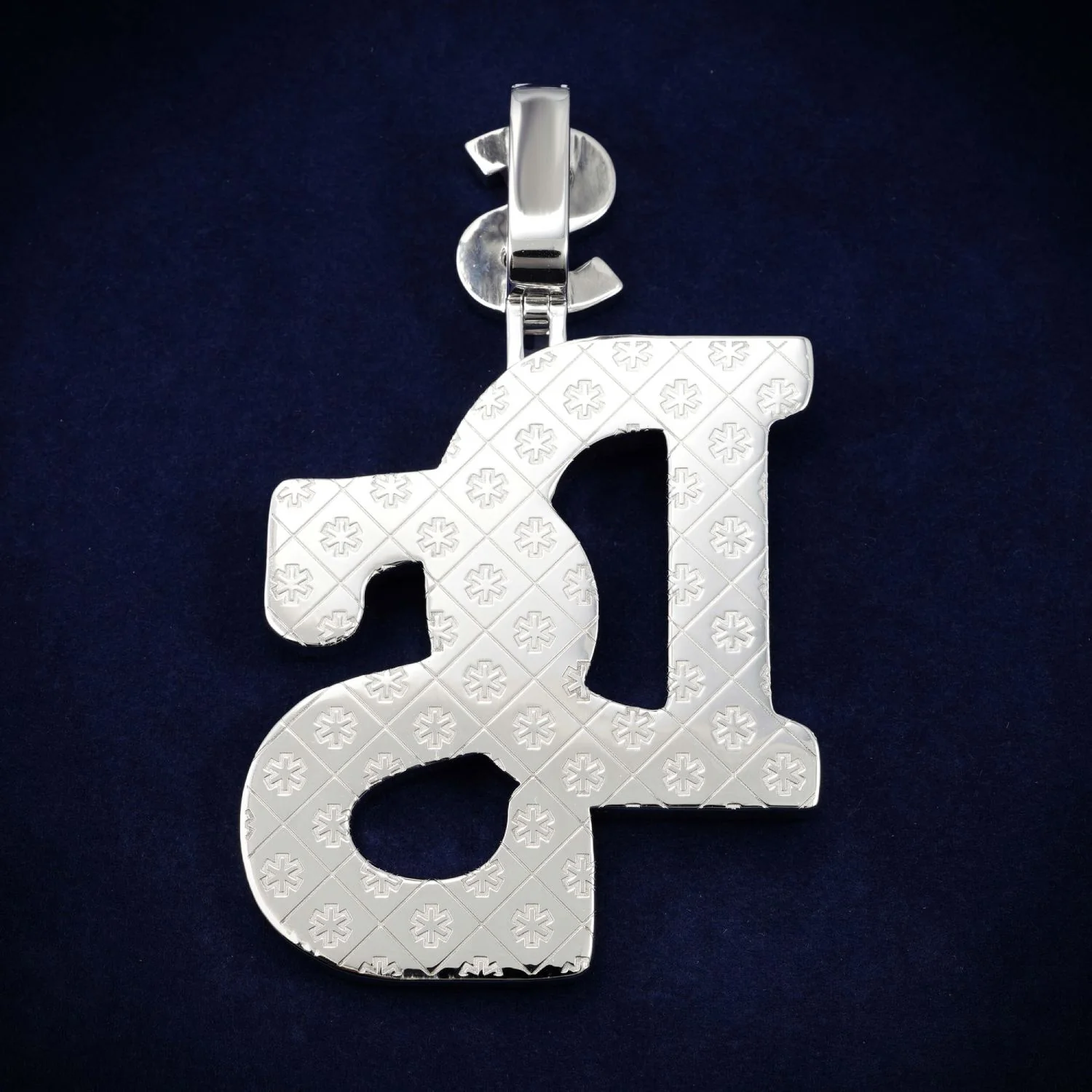 Custom Moissanite "Dollar DS" Pendant - Image 3