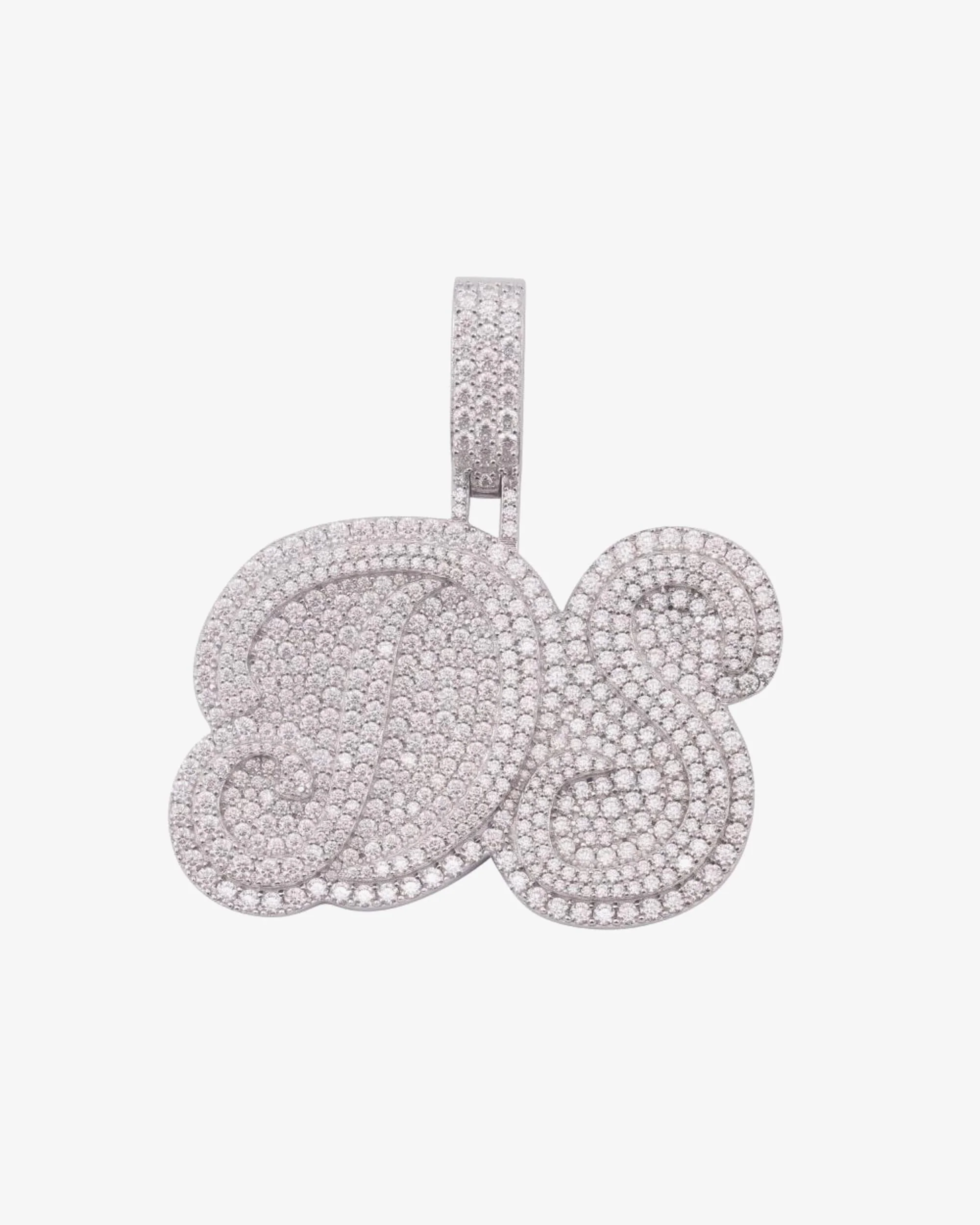 Custom Moissanite "DS" Pendant