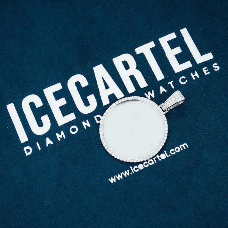 Custom Moissanite Picture Pendant 14K Gold - Image 5