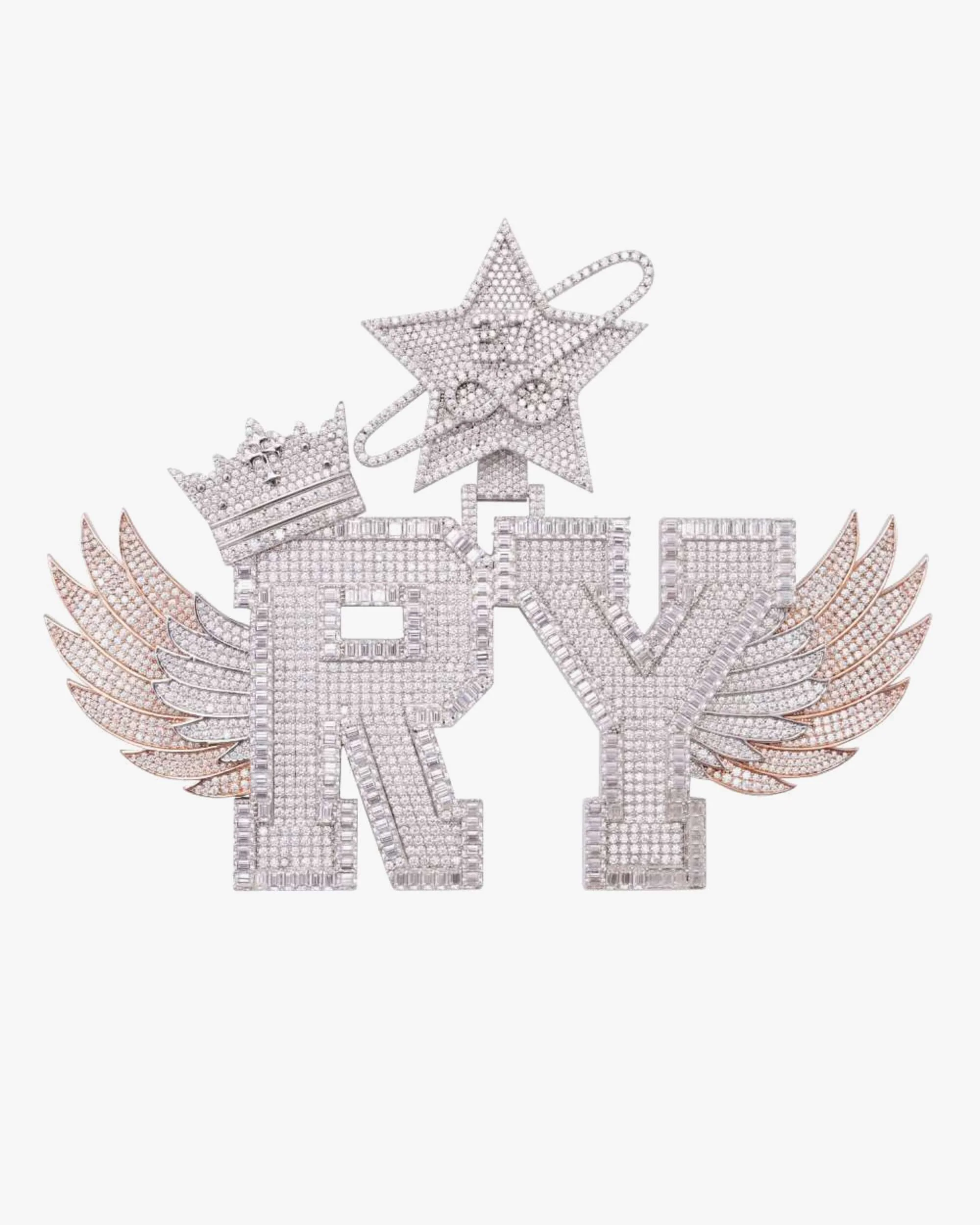 Custom Moissanite "RY" Pendant
