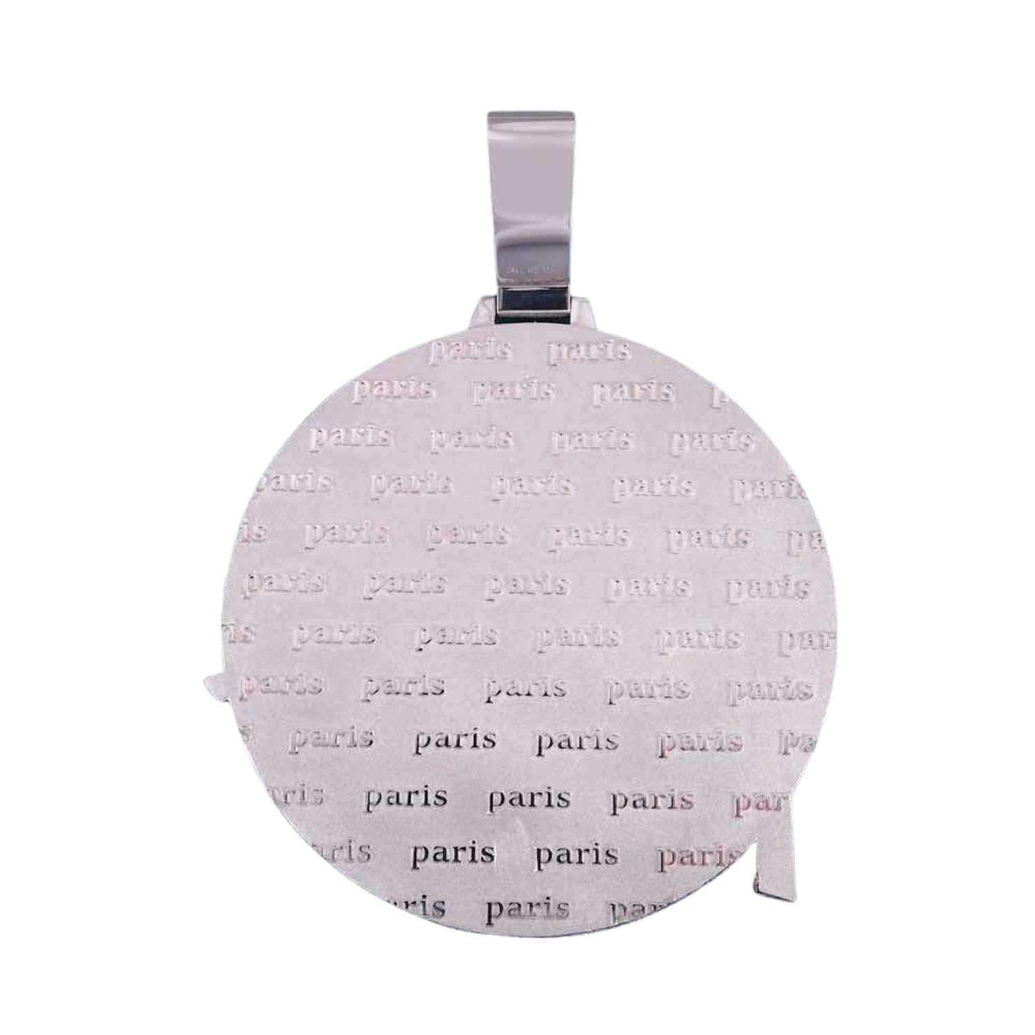 Custom "Paris" Circle Pendant 14K Gold - Image 2