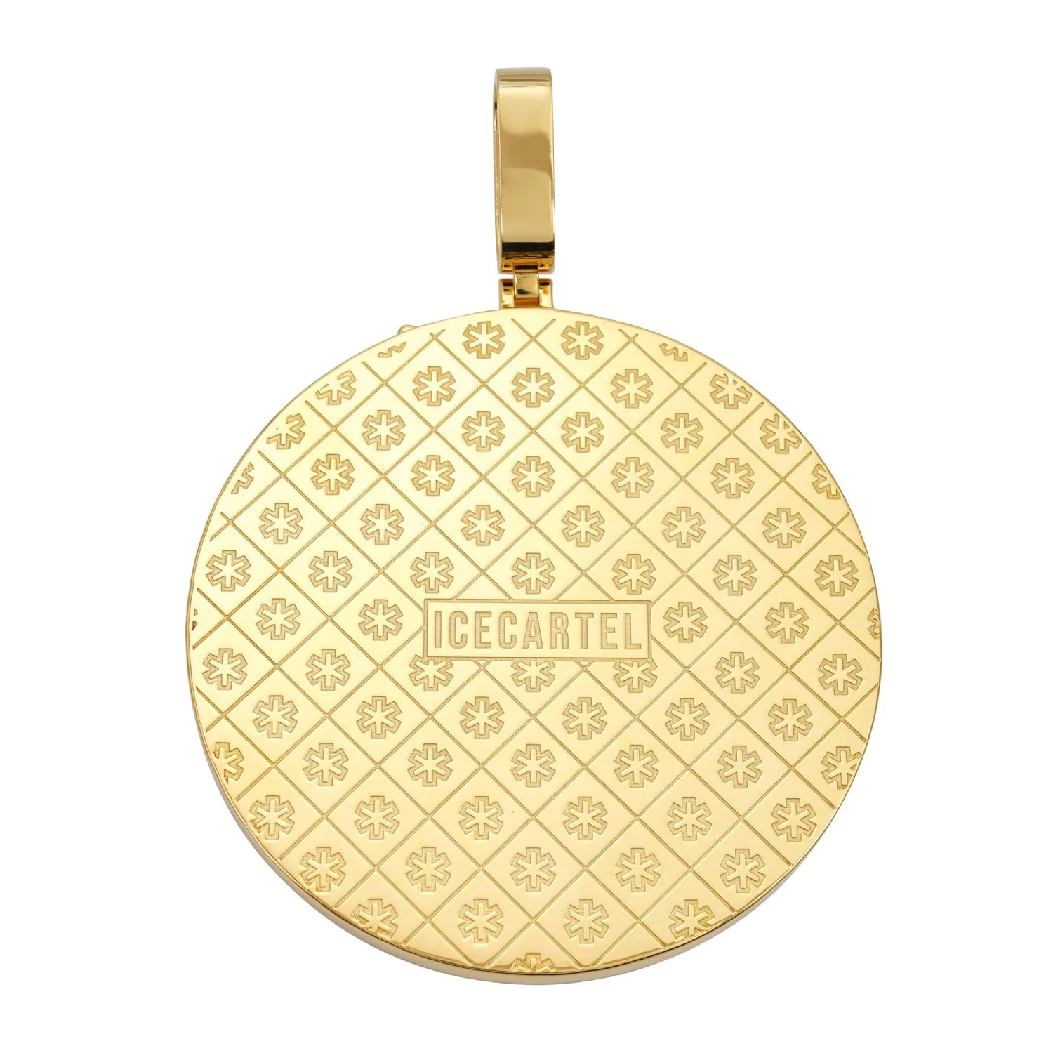 Custom "TRUCKING" Moissanite Circle Pendant 14K Gold - Image 4