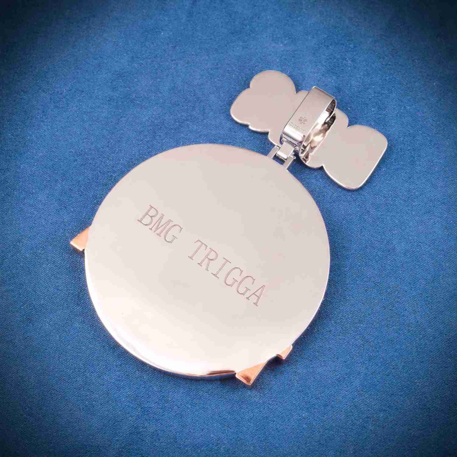"DMG" Custom Moissanite Pendant 14K Gold - Image 3