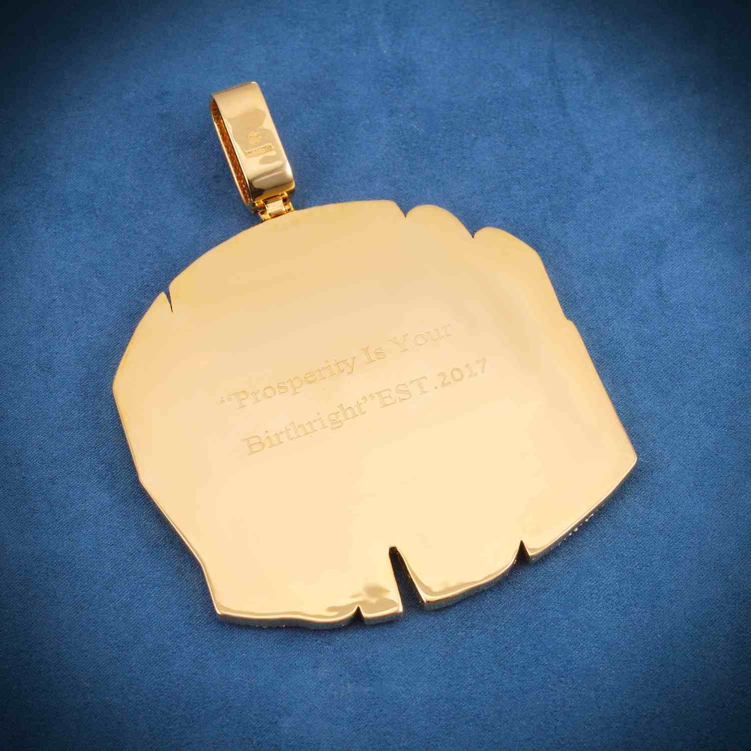 "DON KILAM LEGACY" Custom Moissanite Pendant 14K Gold - Image 3