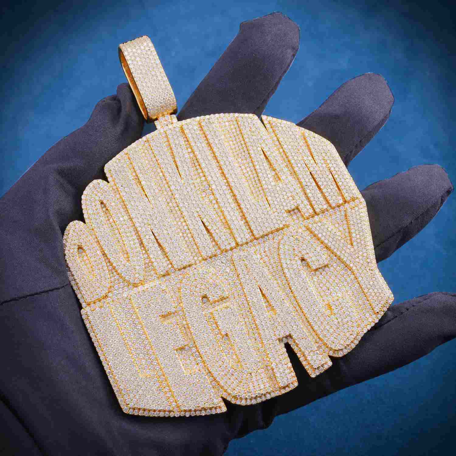 "DON KILAM LEGACY" Custom Moissanite Pendant 14K Gold - Image 4