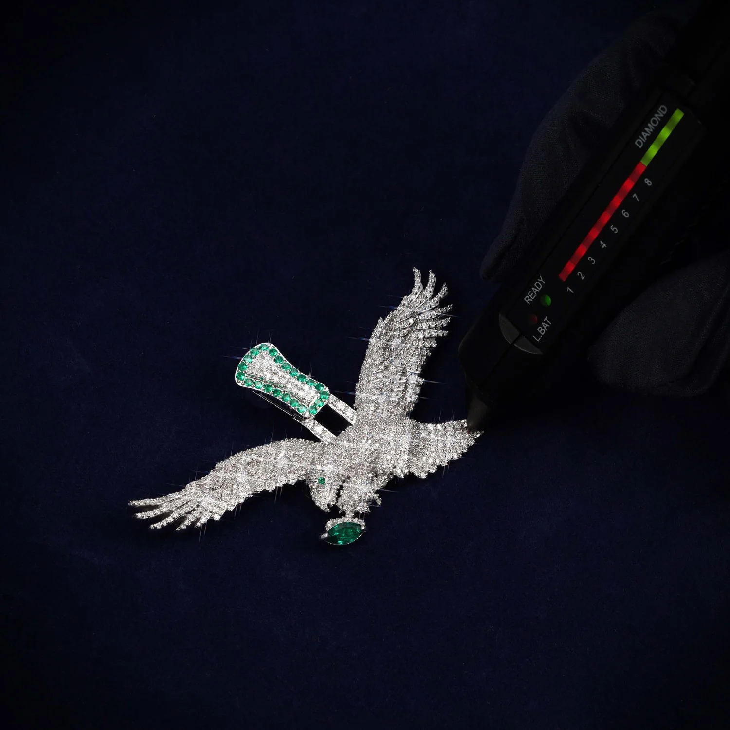 "EAGLE" Custom Moissanite Pendant 14K Gold - Image 4
