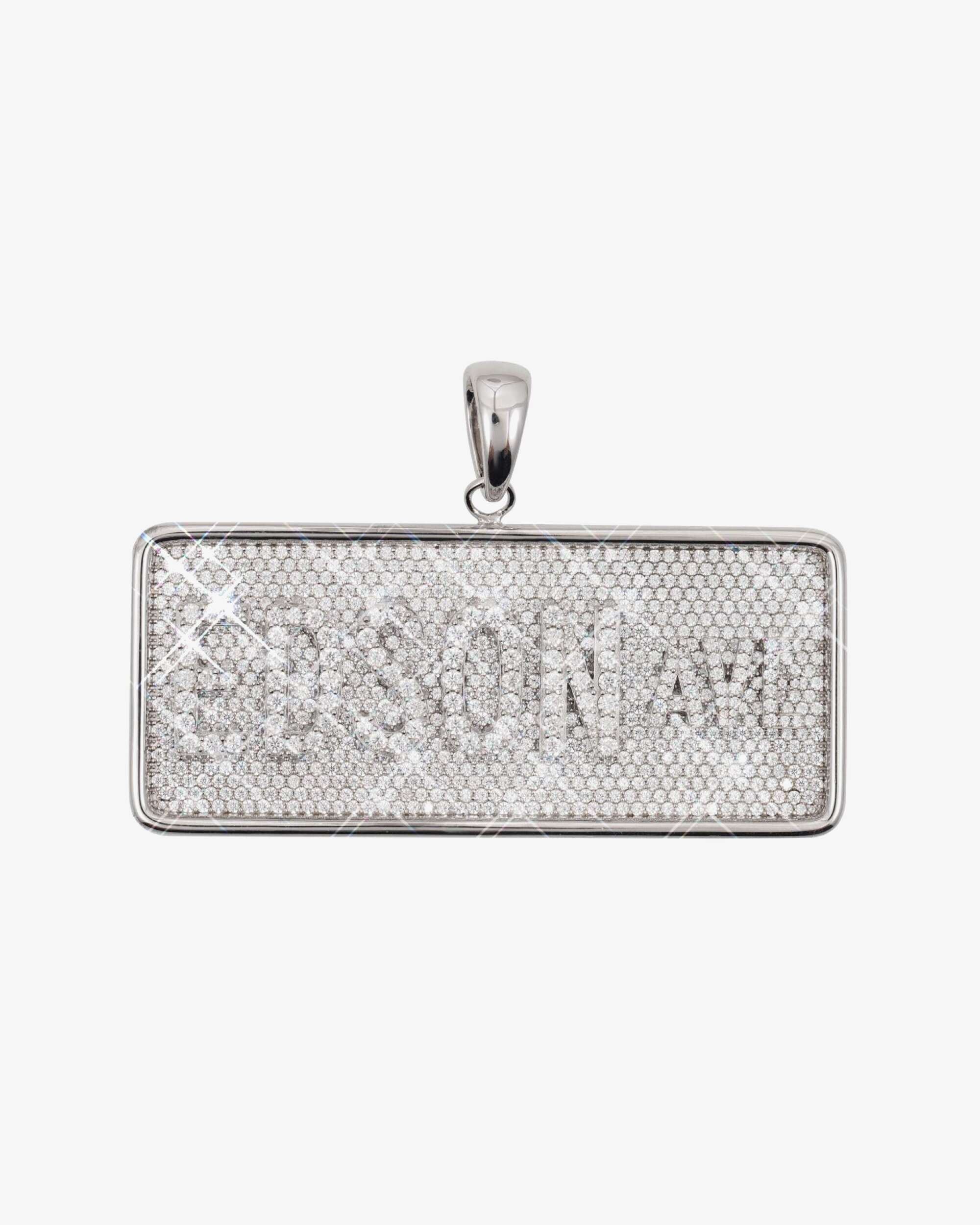 "EDSON" Custom Moissanite Name Pendant 14K Gold