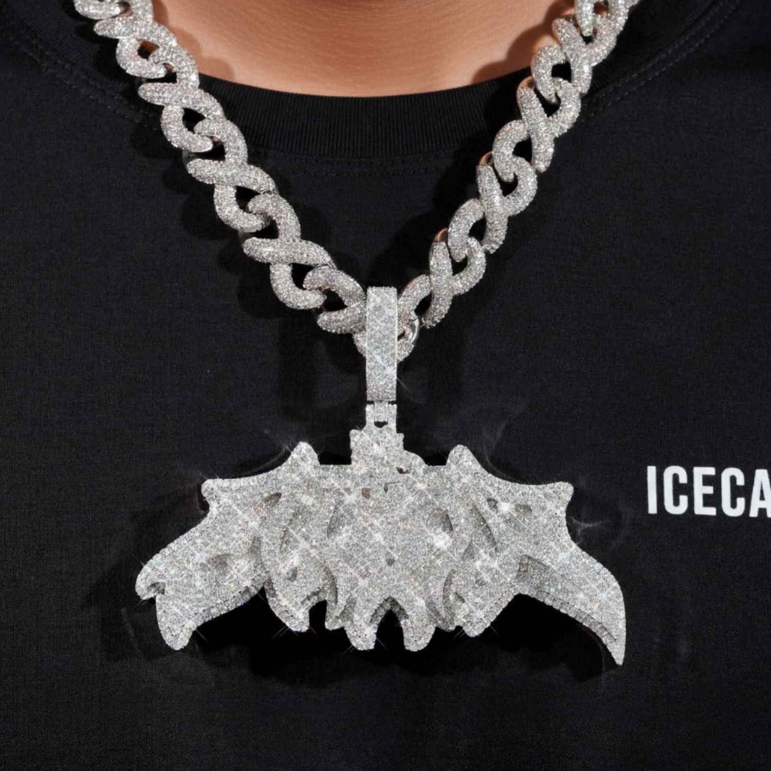 "ELIXIR" Custom Moissanite Pendant 14K Gold - Image 2