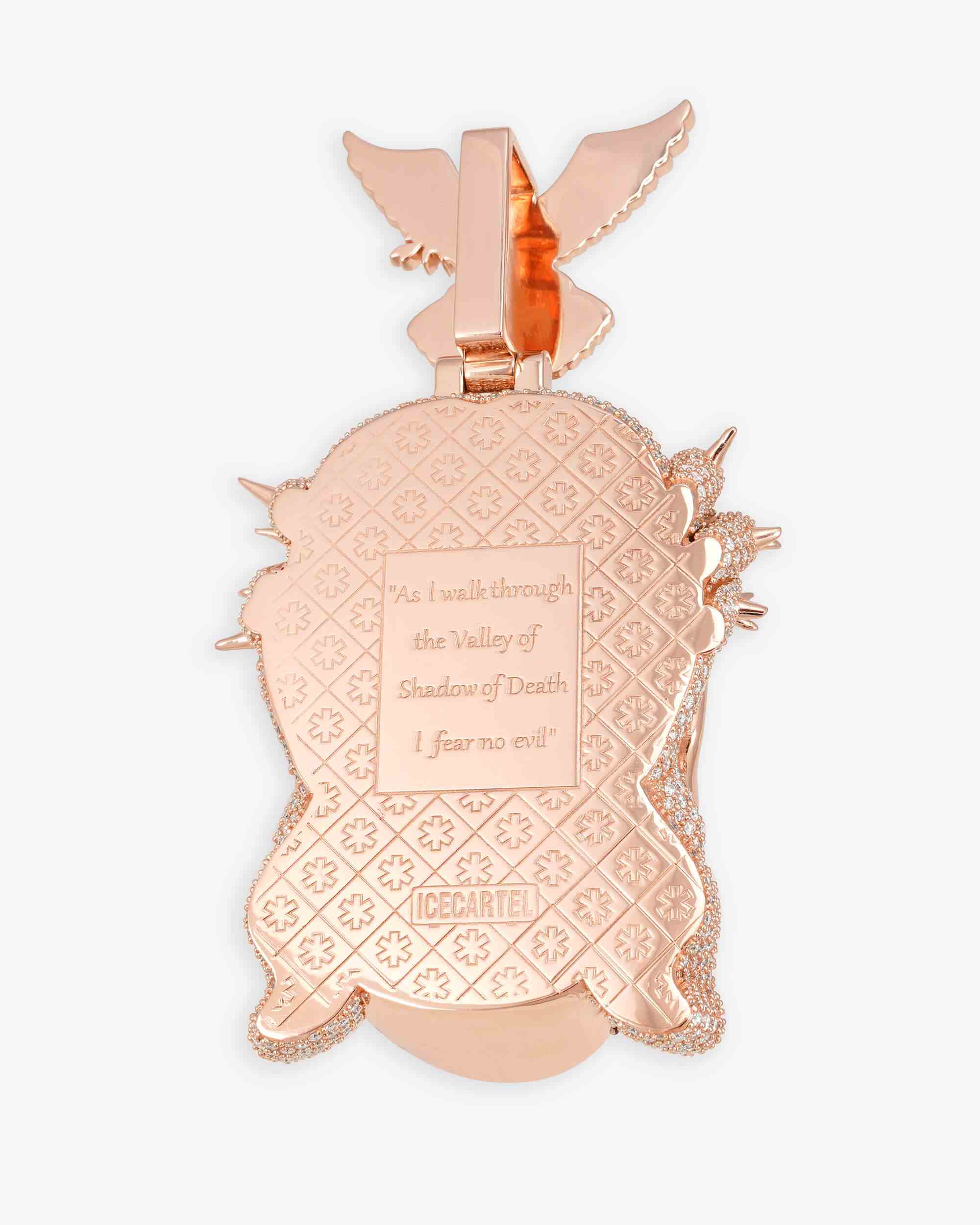 Enamel Moissanite Jesus Pendant 14K Gold - Image 4