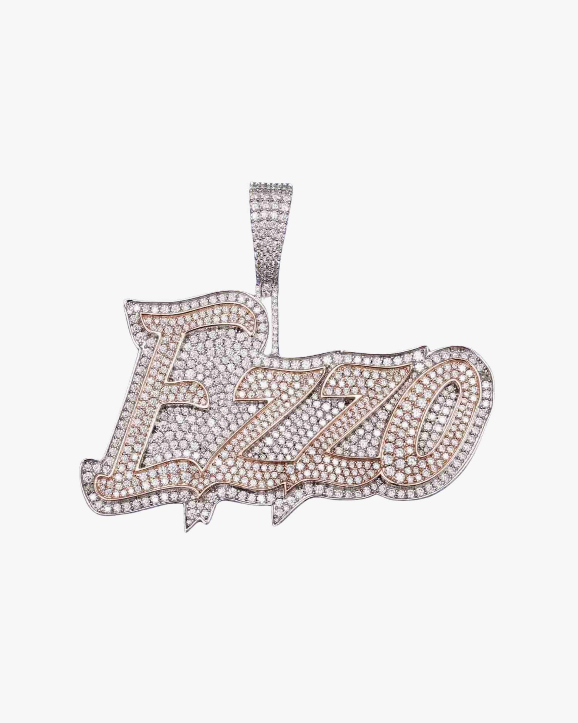 "EZZO" Custom Moissanite Pendant 14K Gold