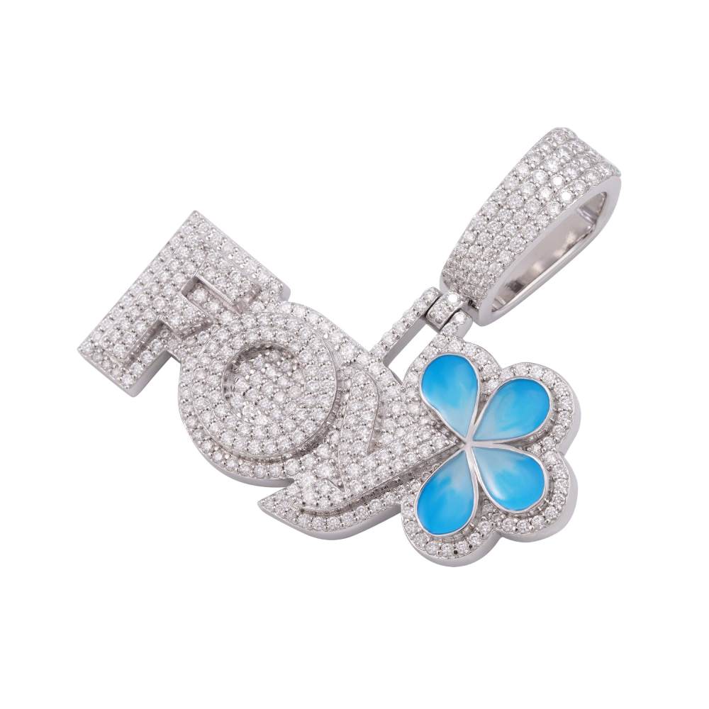 "FOY" Custom Moissanite Pendant 14K Gold - Image 3