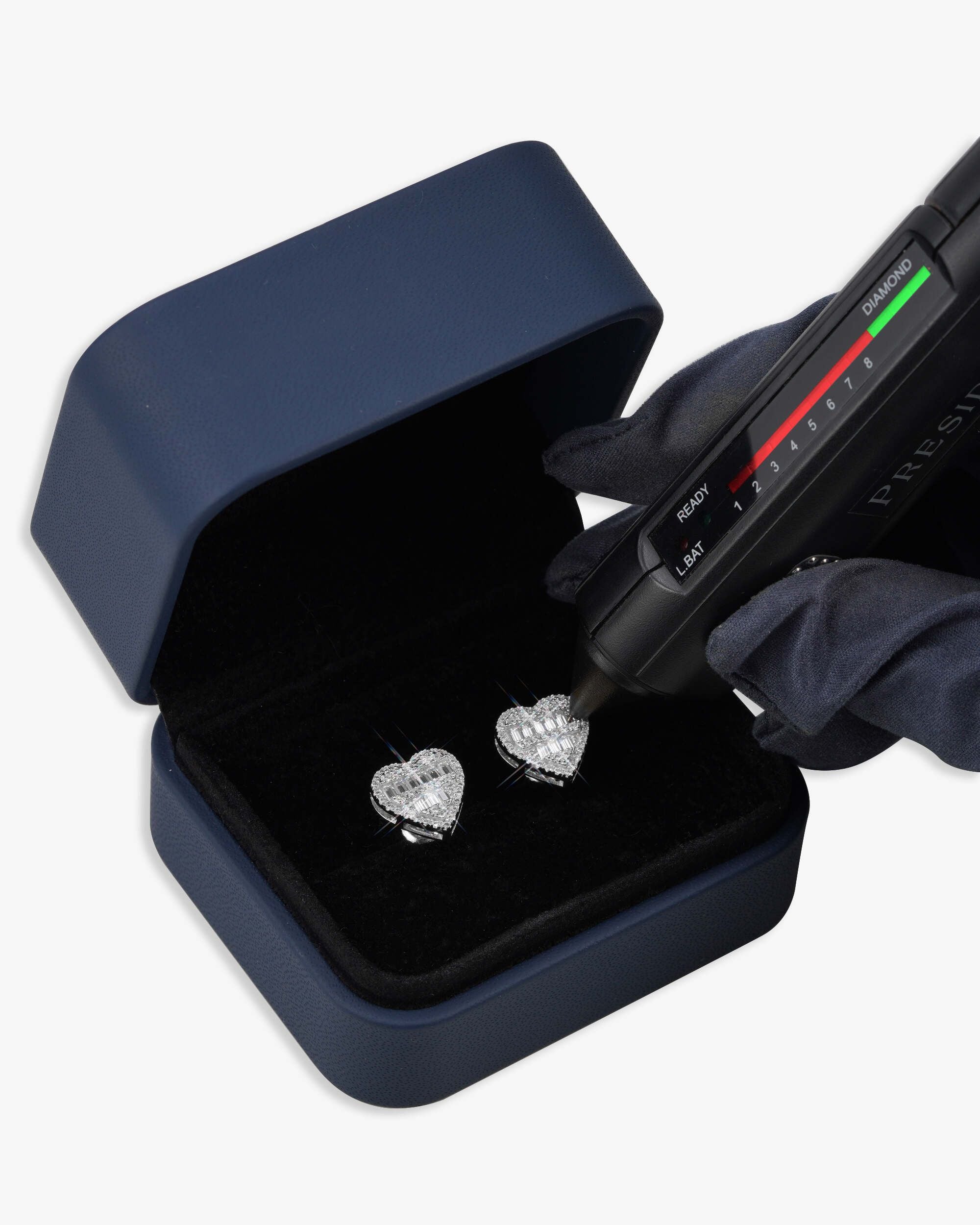Giant Heart Moissanite Earrings 14K Gold - Image 5