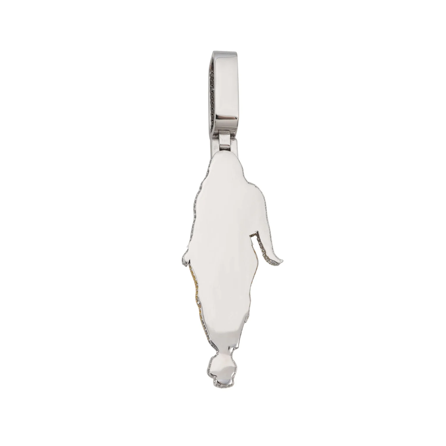 "GODDESS" Custom Moissanite Logo Pendant 14K Gold - Image 3