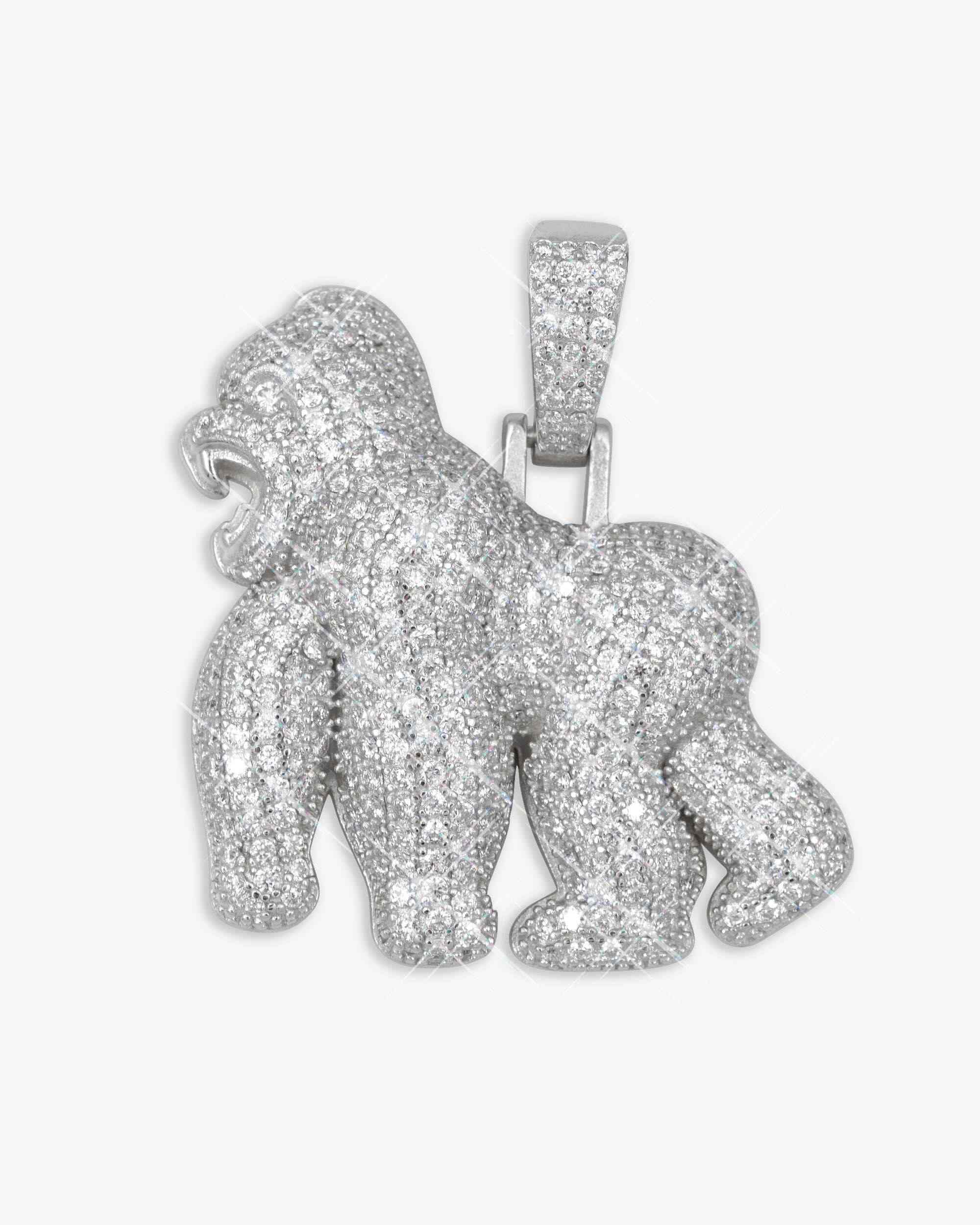 Moissanite Gorilla Pendant 14K Gold - Image 7