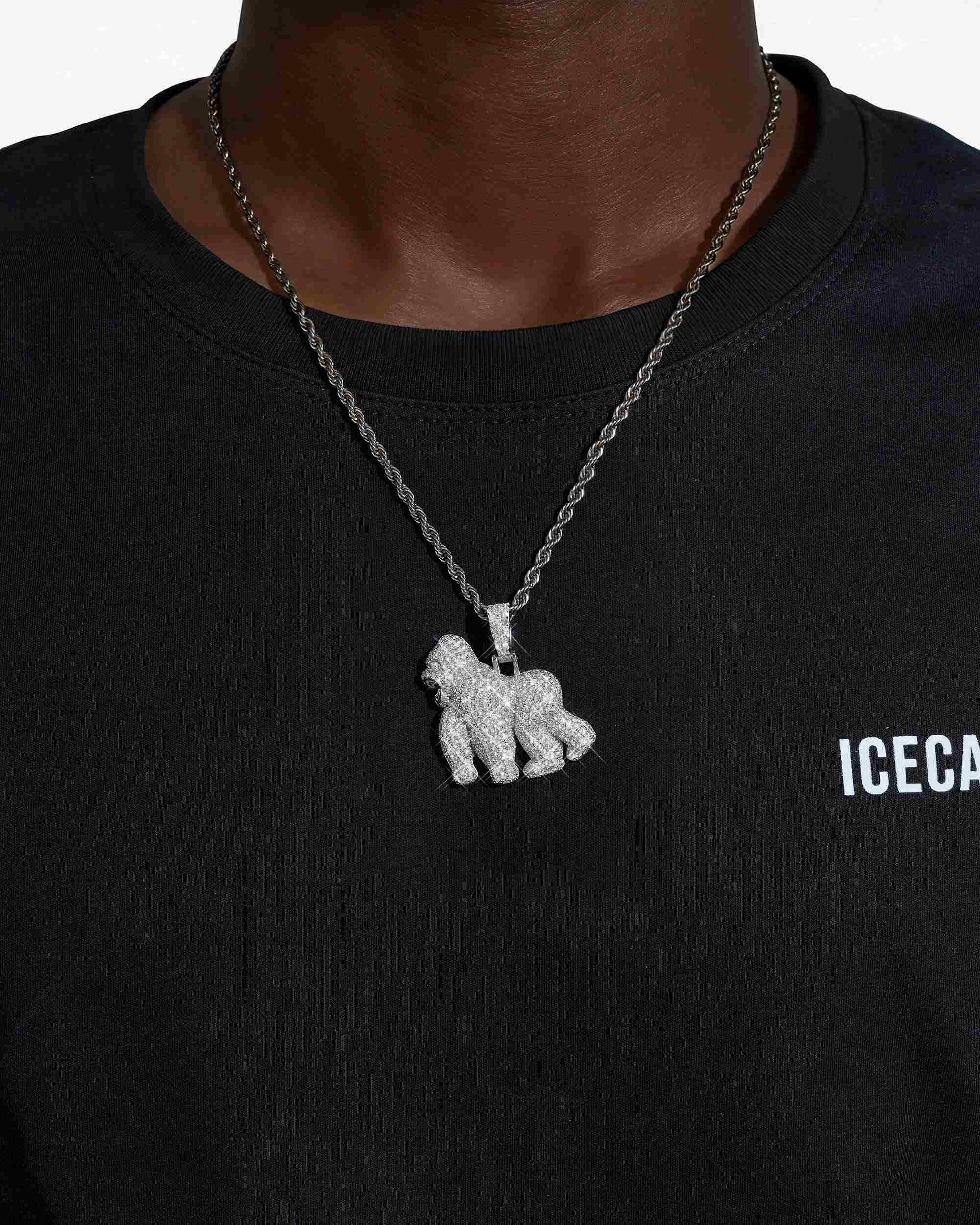 Moissanite Gorilla Pendant 14K Gold - Image 8
