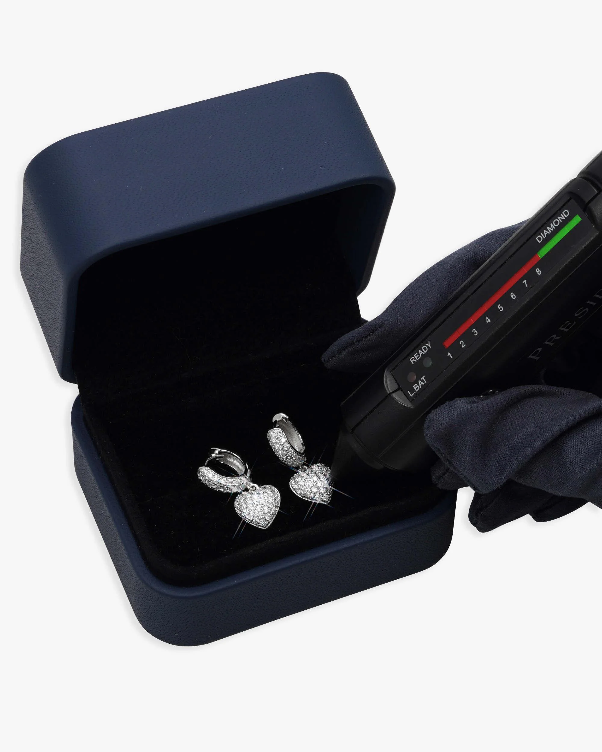 Heart Shaped Moissanite Drop Earrings 14K Gold - Image 5