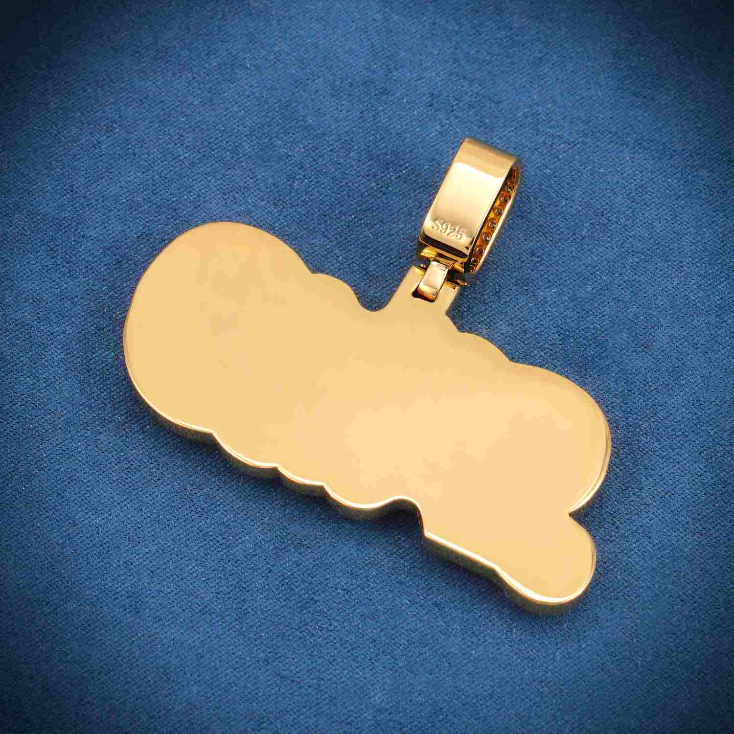 "HUD" Custom Moissanite Pendant 14K Gold - Image 3