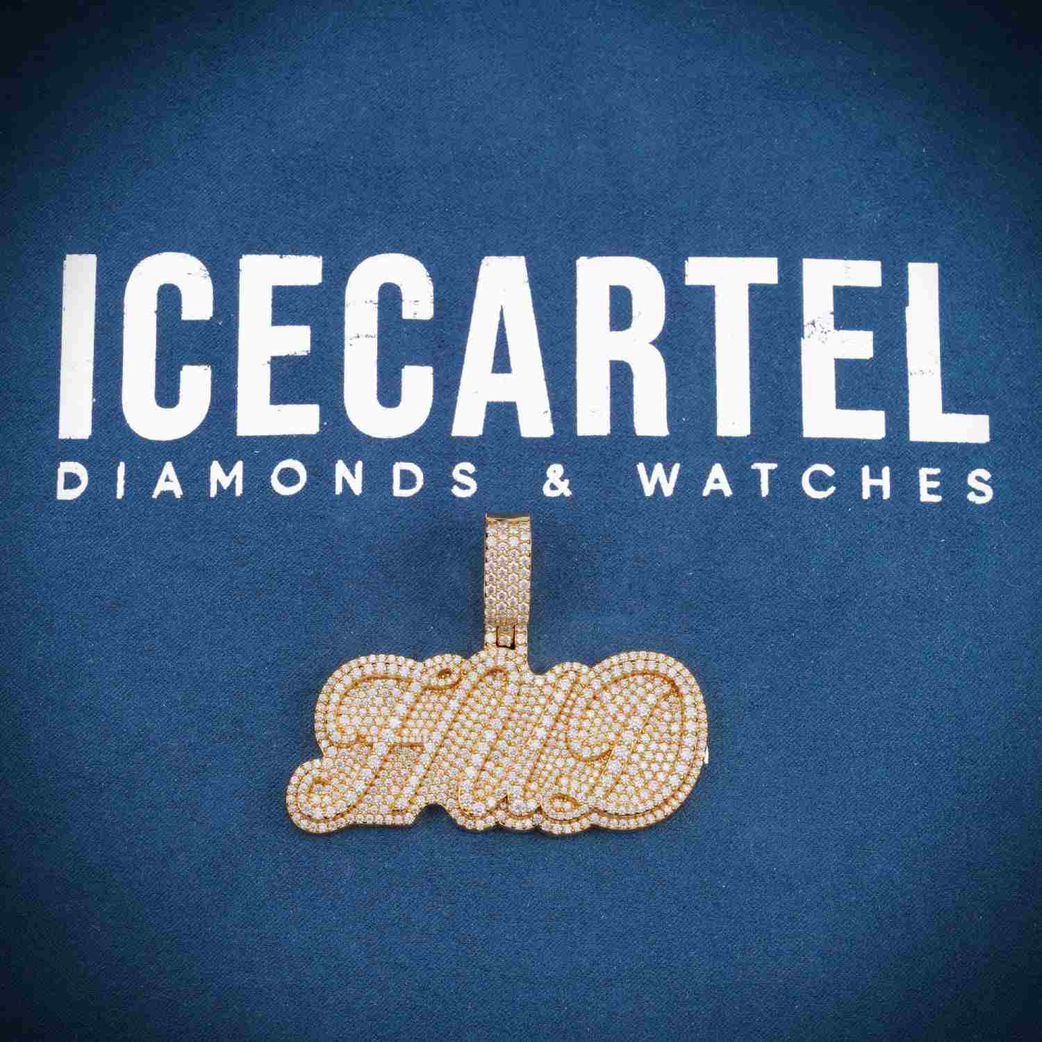 "HUD" Custom Moissanite Pendant 14K Gold - Image 4