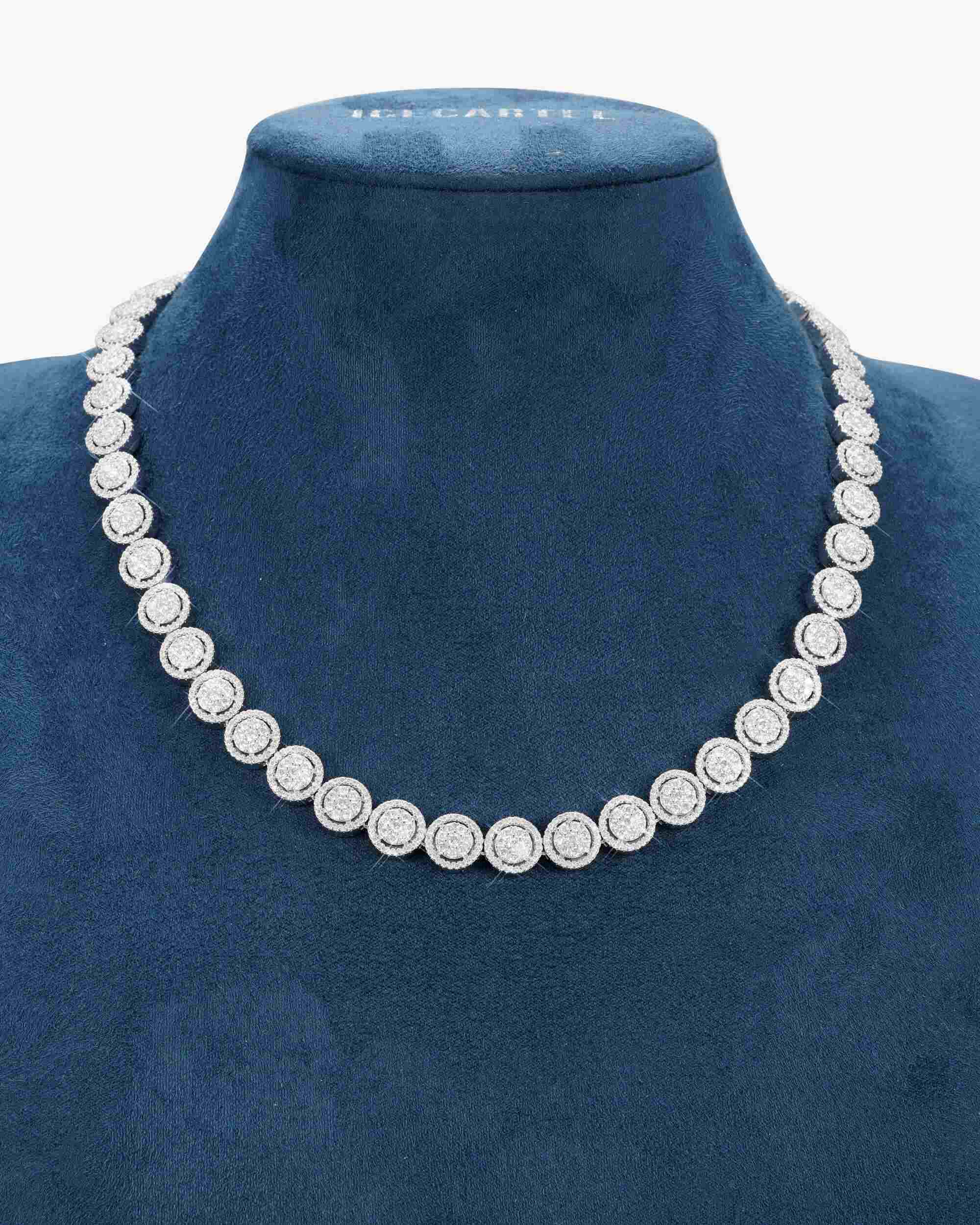 10MM Iced Out Bezel Set Tennis Chain 14K Gold - Image 3