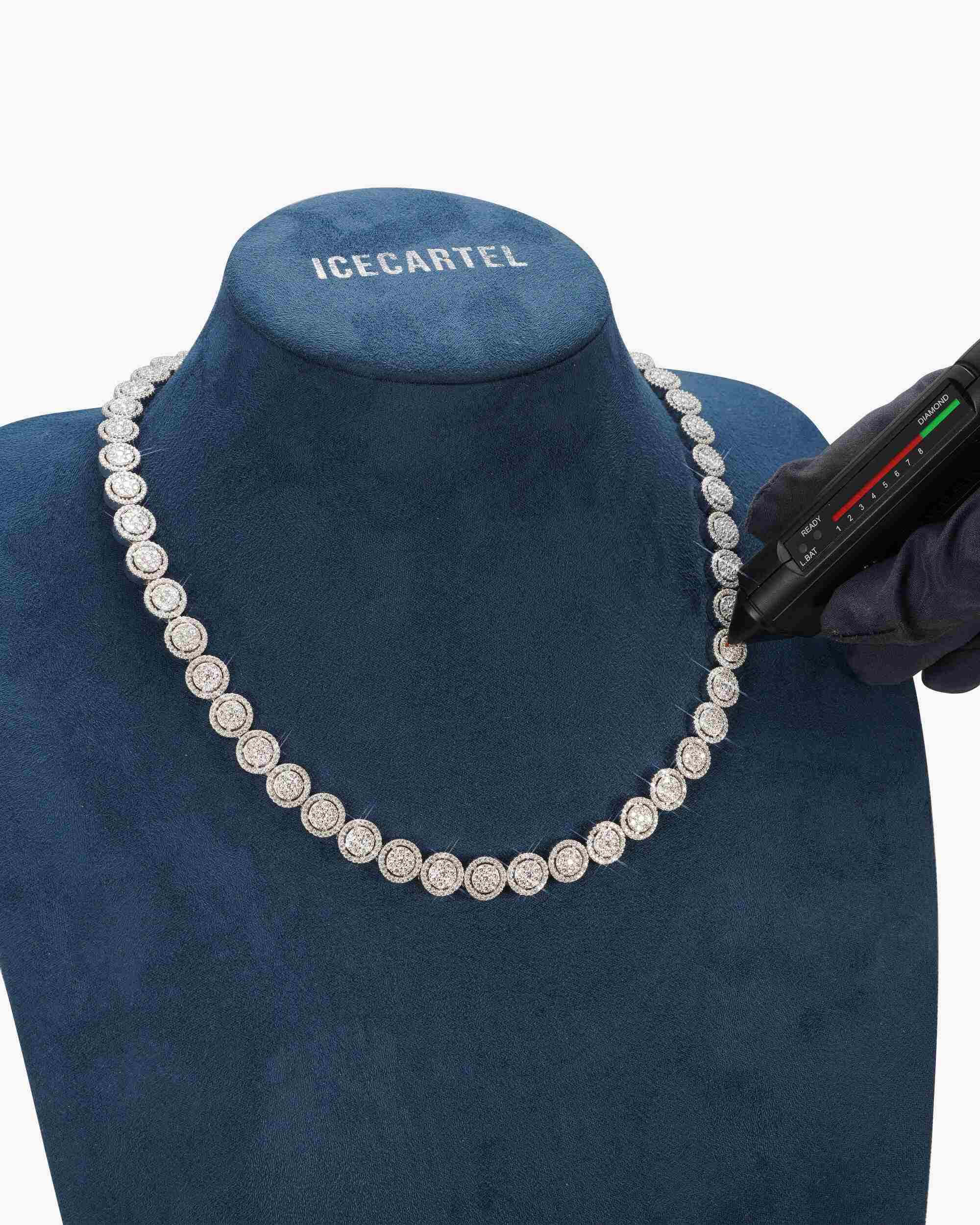 10MM Iced Out Bezel Set Tennis Chain 14K Gold - Image 7