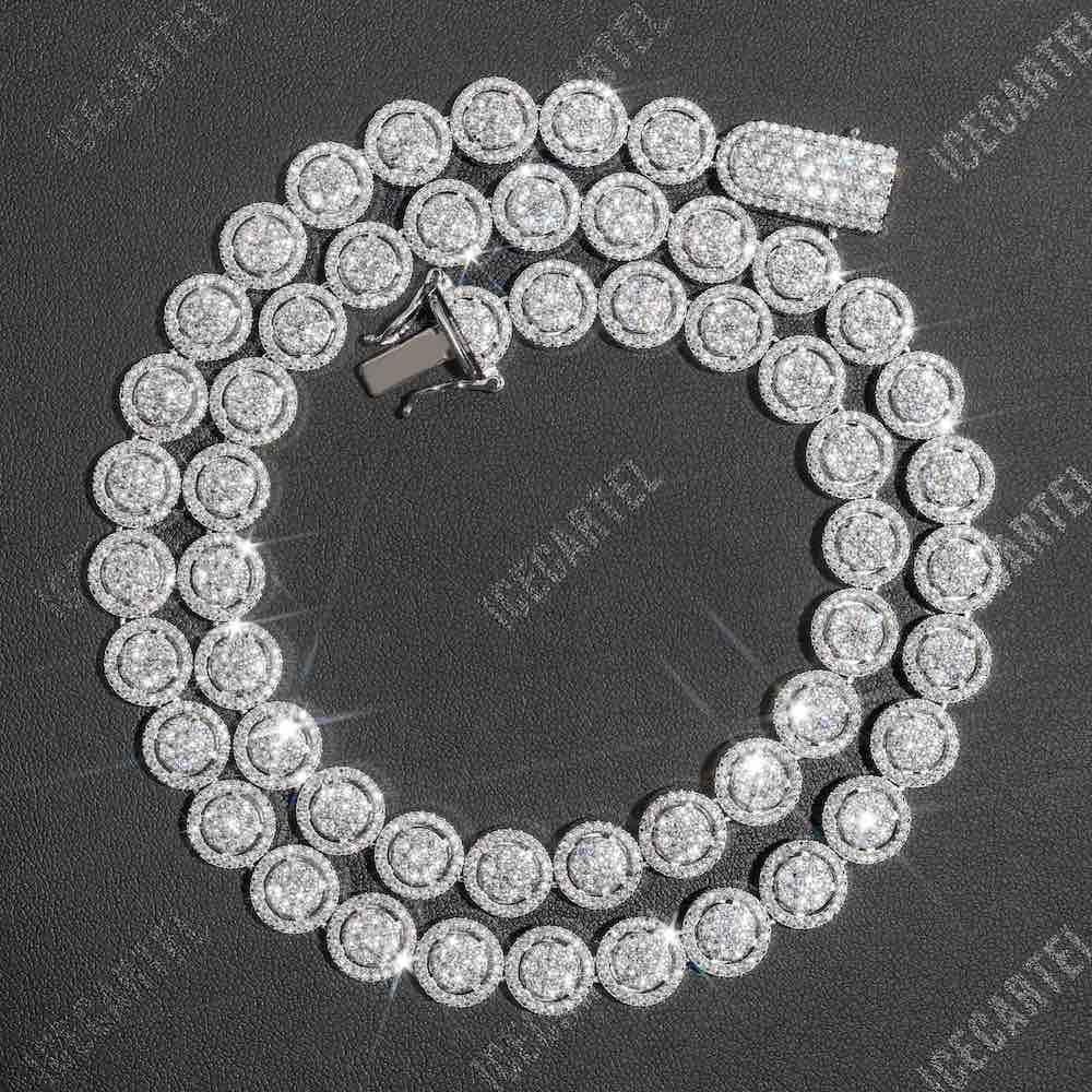 10MM Iced Out Bezel Set Tennis Chain 14K Gold - Image 8