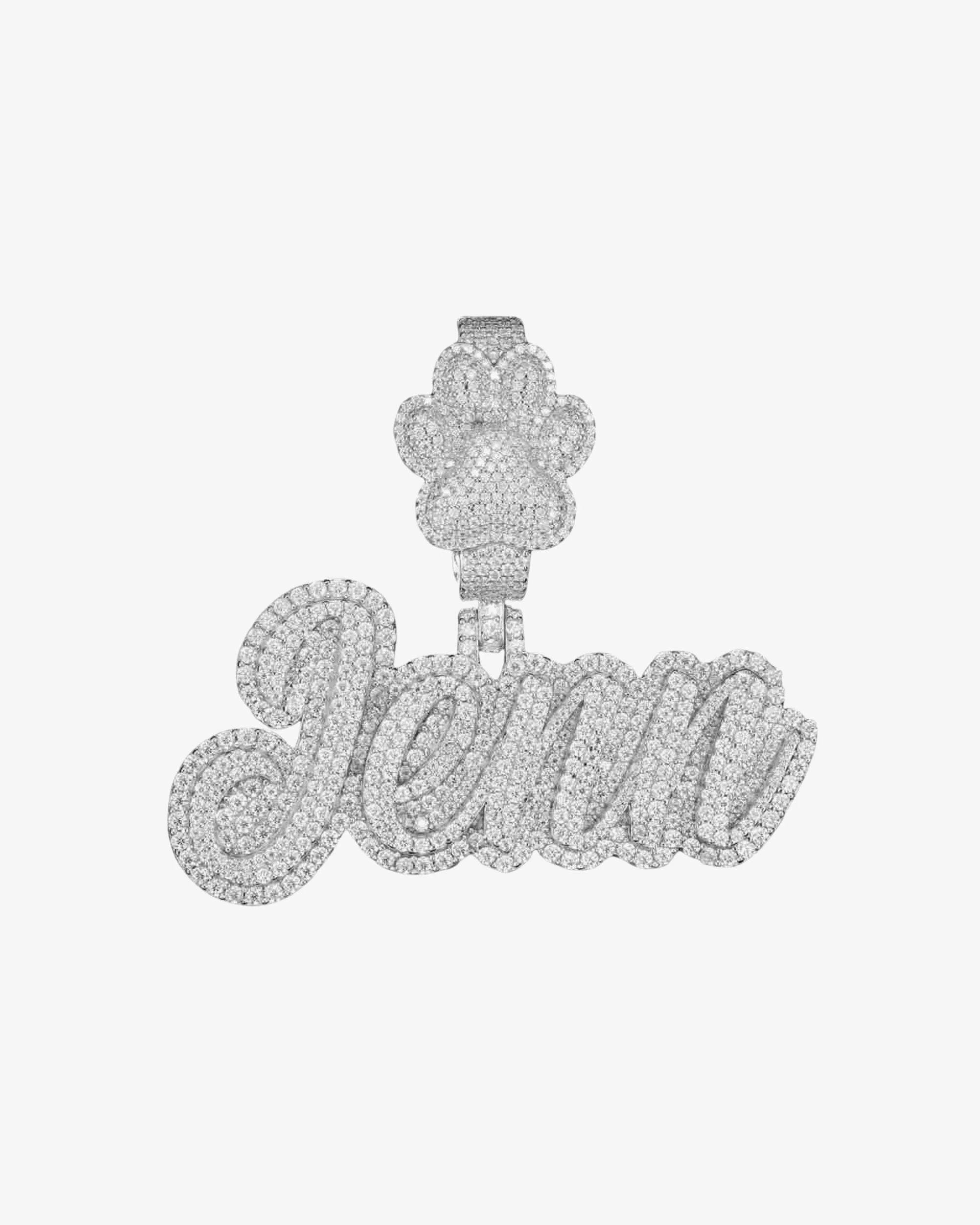 "JENN" Custom Name Moissanite Pendant 14K Gold