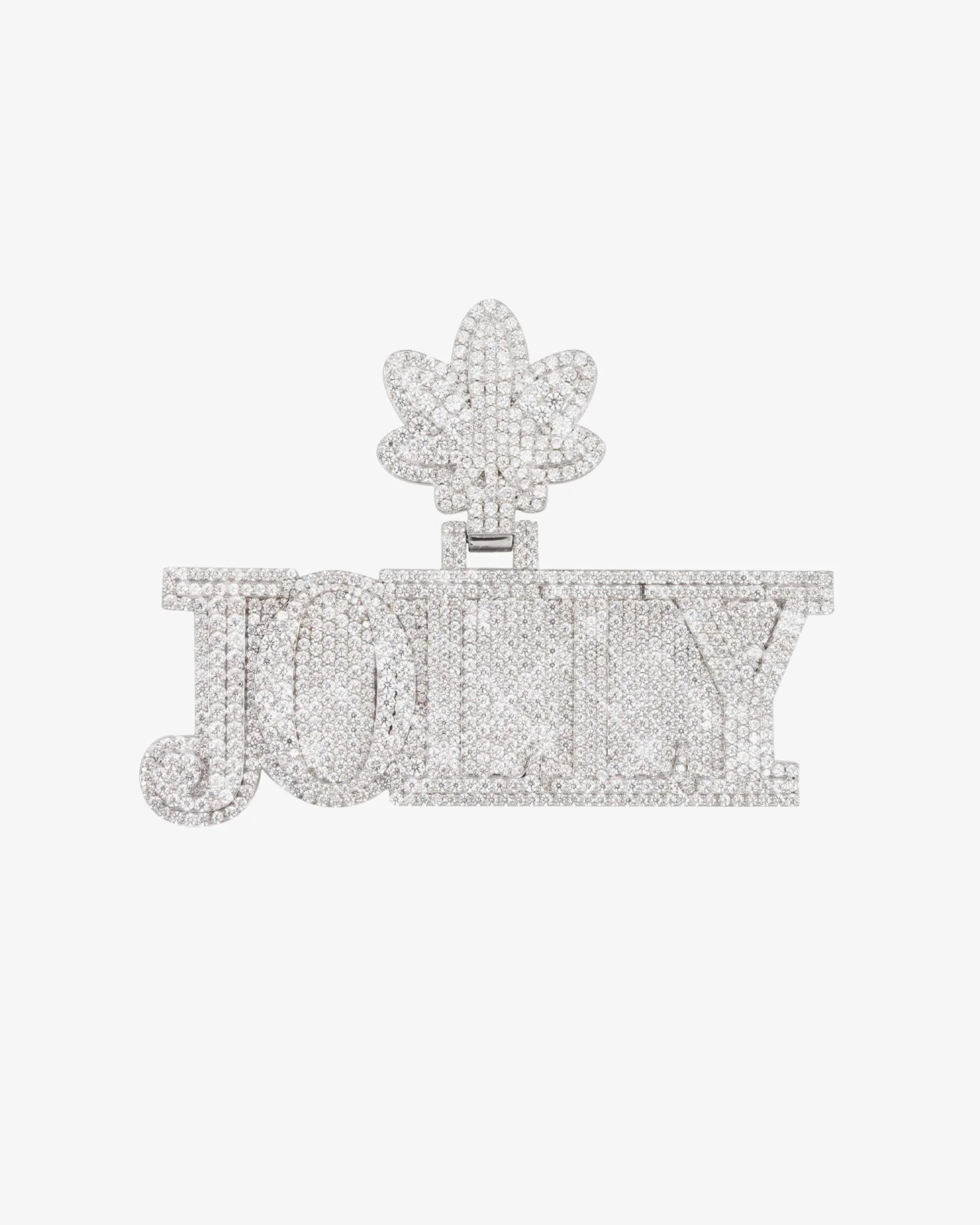 "JOLLY" Custom Name Moissanite Pendant 14K Gold